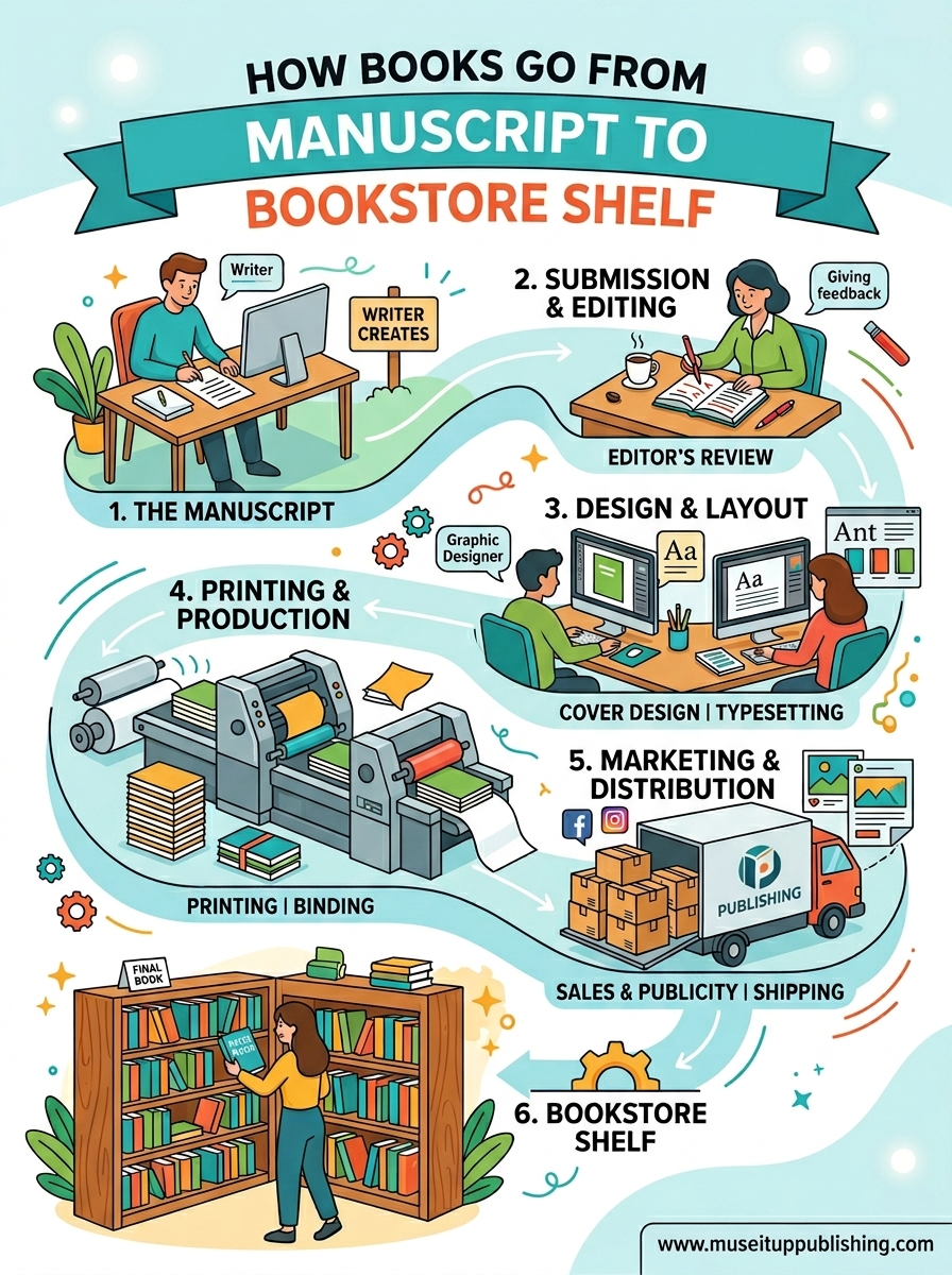 How Books Go From Manuscript to Bookstore Shelf