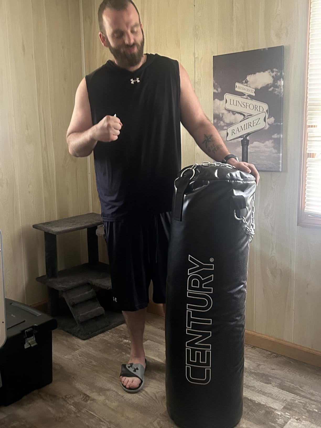 Century Hanging Punching Bag | Vinyl Boxing Bag | Made in USA | MMA, Karate, Judo, Muay Thai, Kickboxing Training Bag for Home or Gym customer photo 1