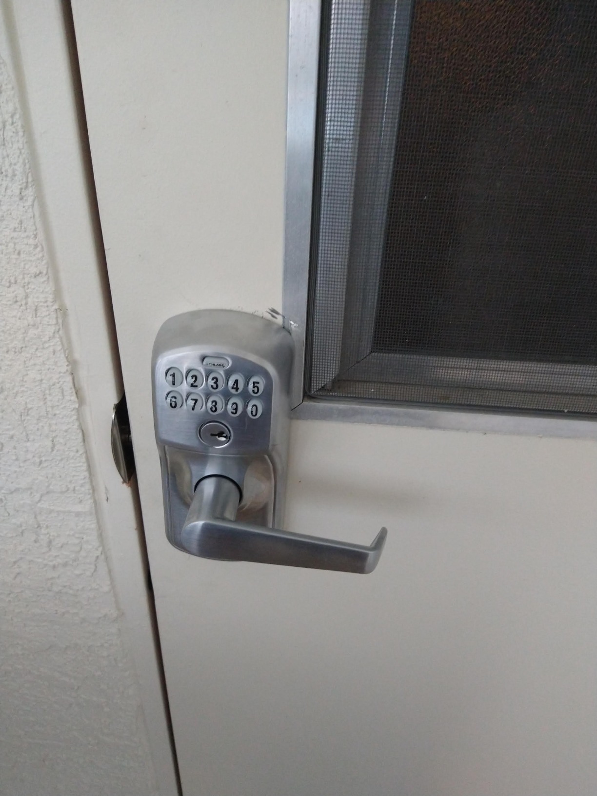 Schlage Plymouth Keypad Lock with Lever Handle, Electronic Keyless Door Entry, Auto-Lock Enabled, Satin Chrome, FE575 PLY 626 ELA customer photo 2