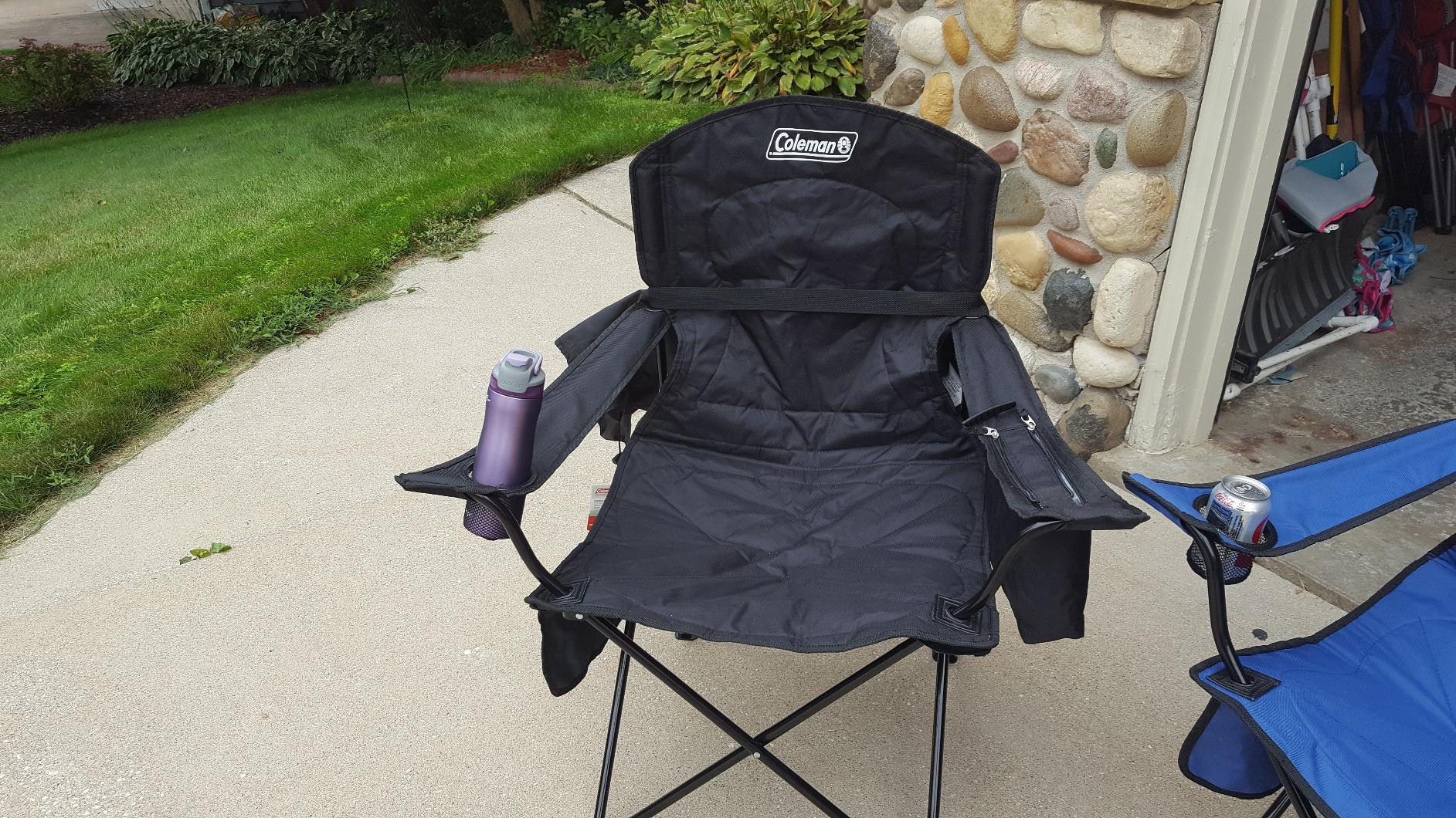 Coleman Portable Camping Chair with 4-Can Cooler, Cushioned Seat & Back with Side Pockets & Cup Holder, Carry Bag Included, Great for Camping, Tailgating, Firepits, Patio, & More customer photo 1