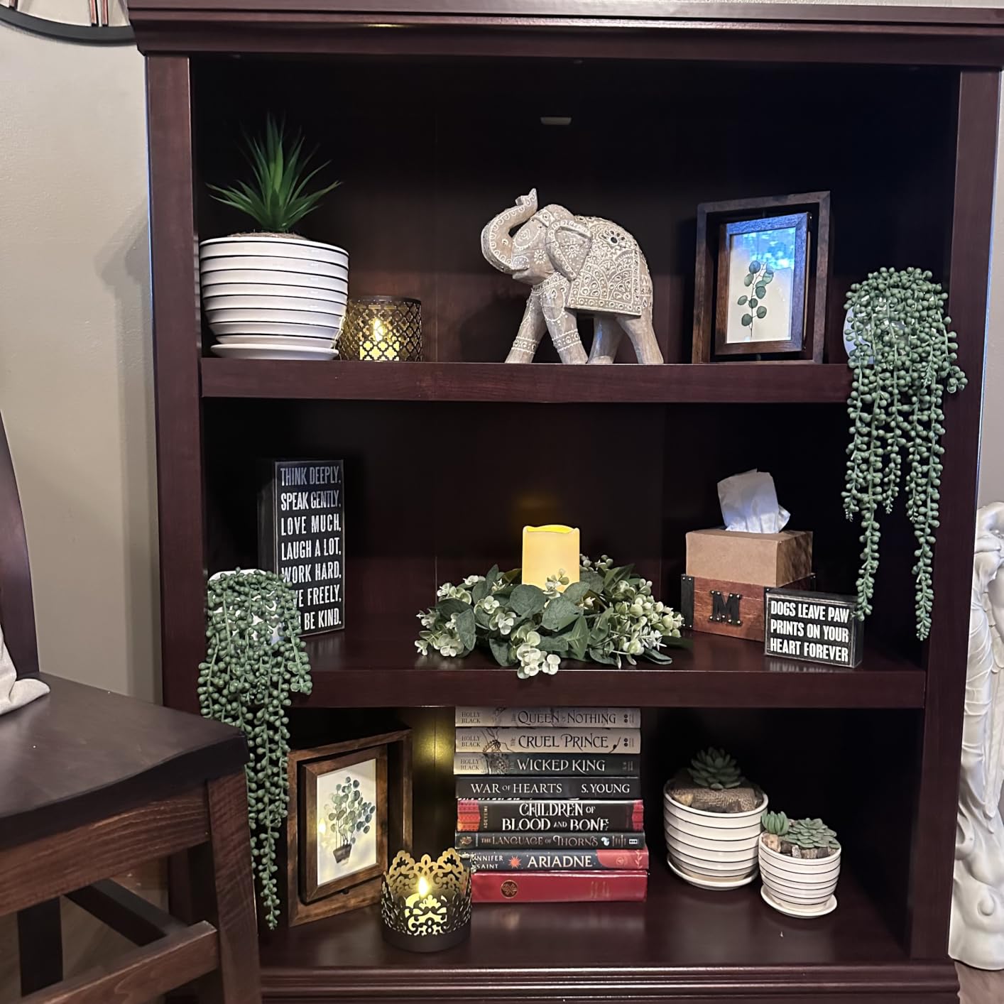 Sauder Miscellaneous Storage 3-Shelf Bookcase/ Book shelf, Select Cherry finish customer photo 1