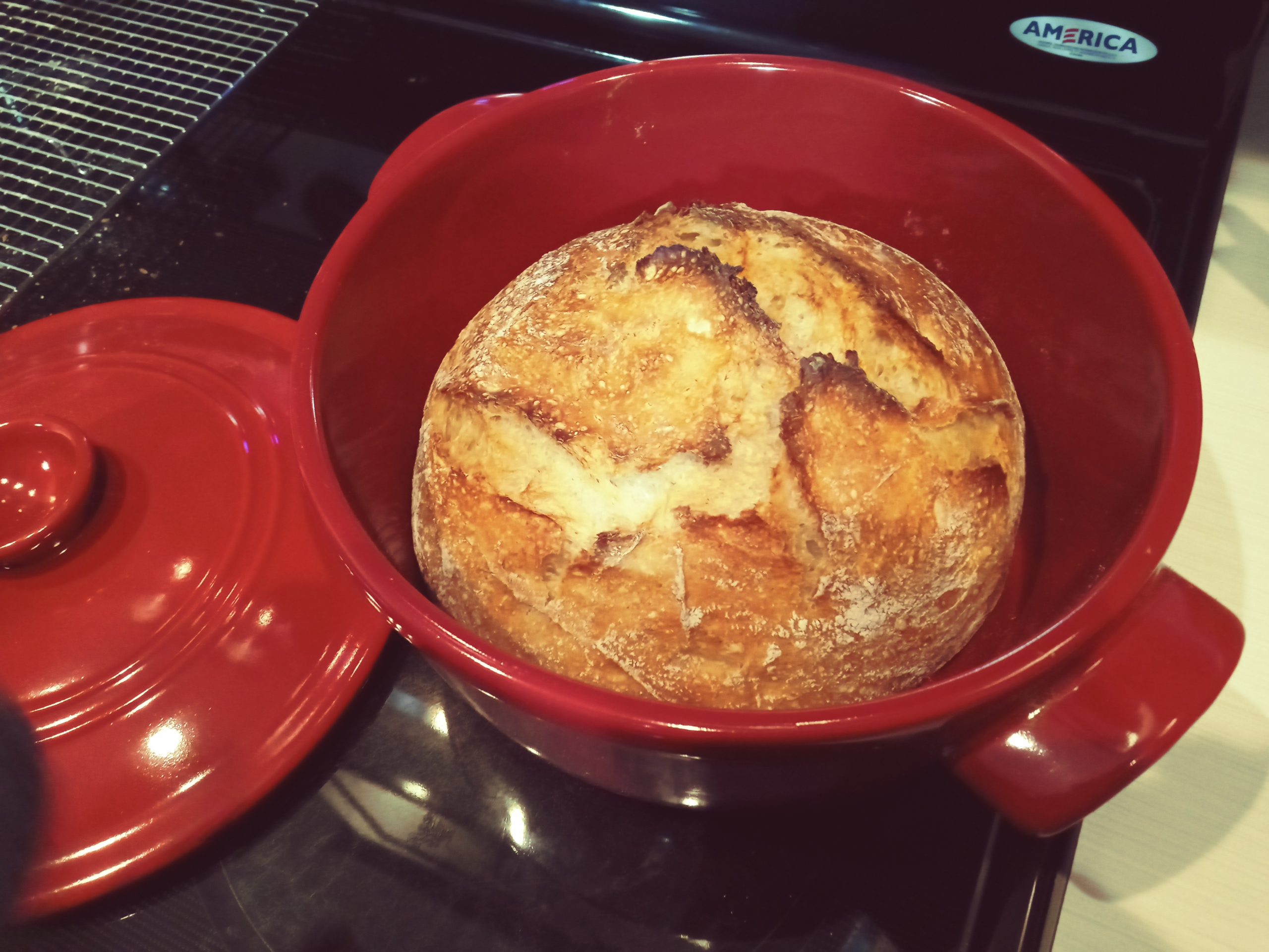 Emile Henry Flame Round Stewpot Dutch Oven, 4.2 Quart, Burgundy customer photo 2