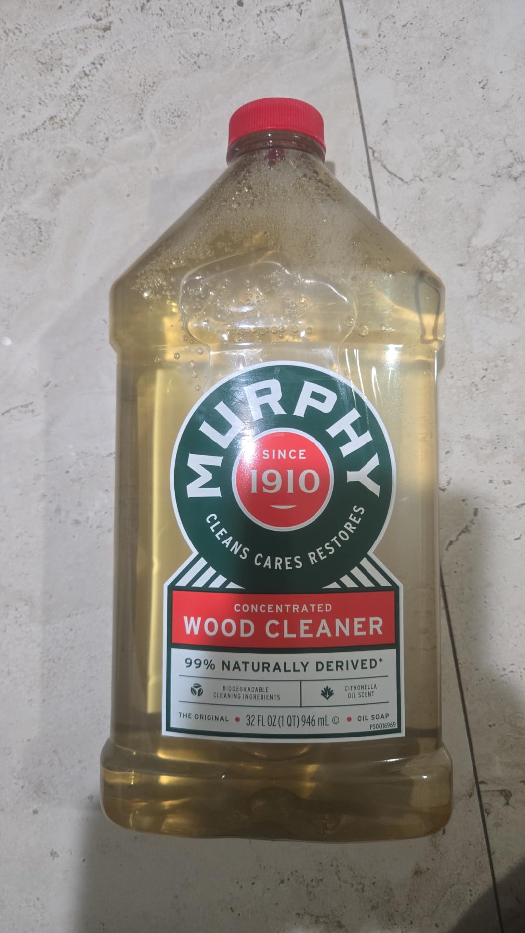 Murphy Oil Soap Concentrated Formula, Wood Cleaner, No-Rinse Floor Cleaner, Citronella Oil Scent, 32 fl oz Bottle (3 Pack) customer photo 2