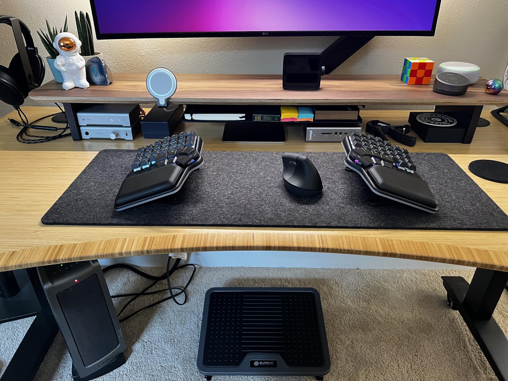 EUREKA ERGONOMIC Tilt Adjustable Footrest, Foot Rest for Under Desk at Work with Massage Surface, Office Foot Rest Under Desk with 20 Degree Tilt No Locking, Metal Frame | 20° tilt adjustable foot rest with massage surface and sturdy metal frame, designed for ergonomic under desk support customer photo 1