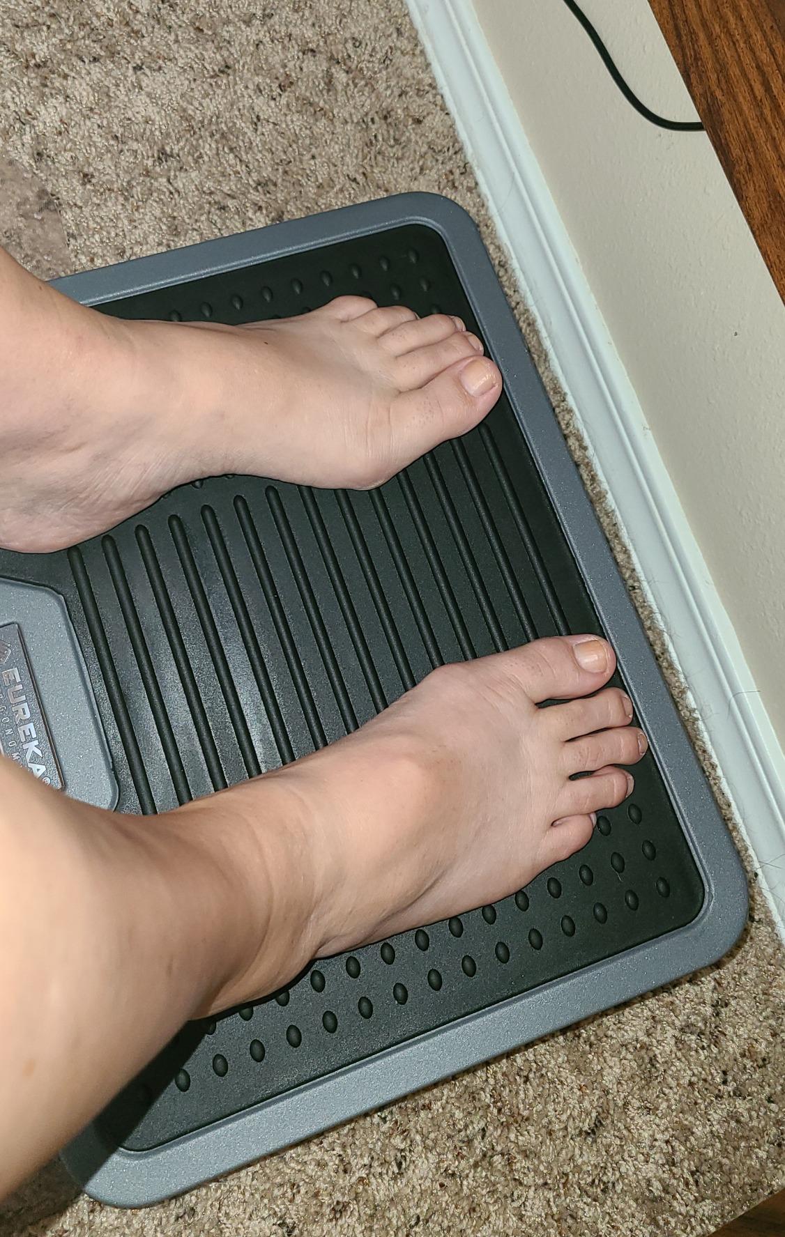 EUREKA ERGONOMIC Tilt Adjustable Footrest, Foot Rest for Under Desk at Work with Massage Surface, Office Foot Rest Under Desk with 20 Degree Tilt No Locking, Metal Frame | 20° tilt adjustable foot rest with massage surface and sturdy metal frame, designed for ergonomic under desk support customer photo 2