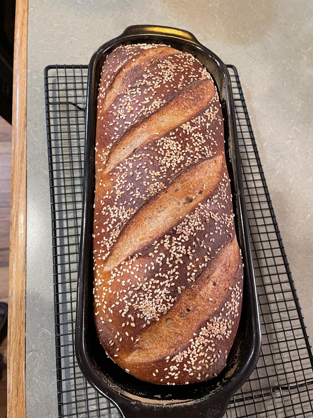 Emile Henry Italian Bread Loaf Baker, Burgundy customer photo 2