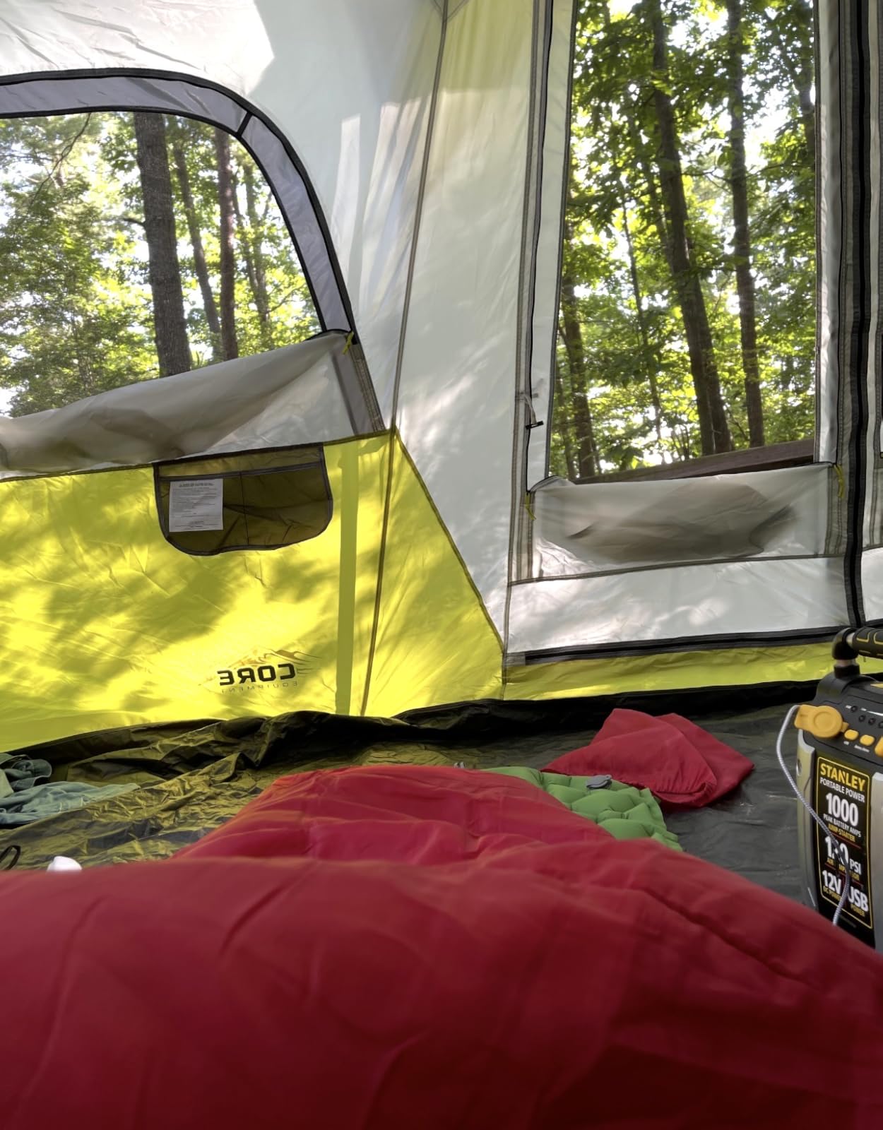 CORE Instant Cabin Tents | Family Cabin Multi Room Pop Up Tents Car Camping | Included Storage Pockets for Camping Accessories customer photo 1