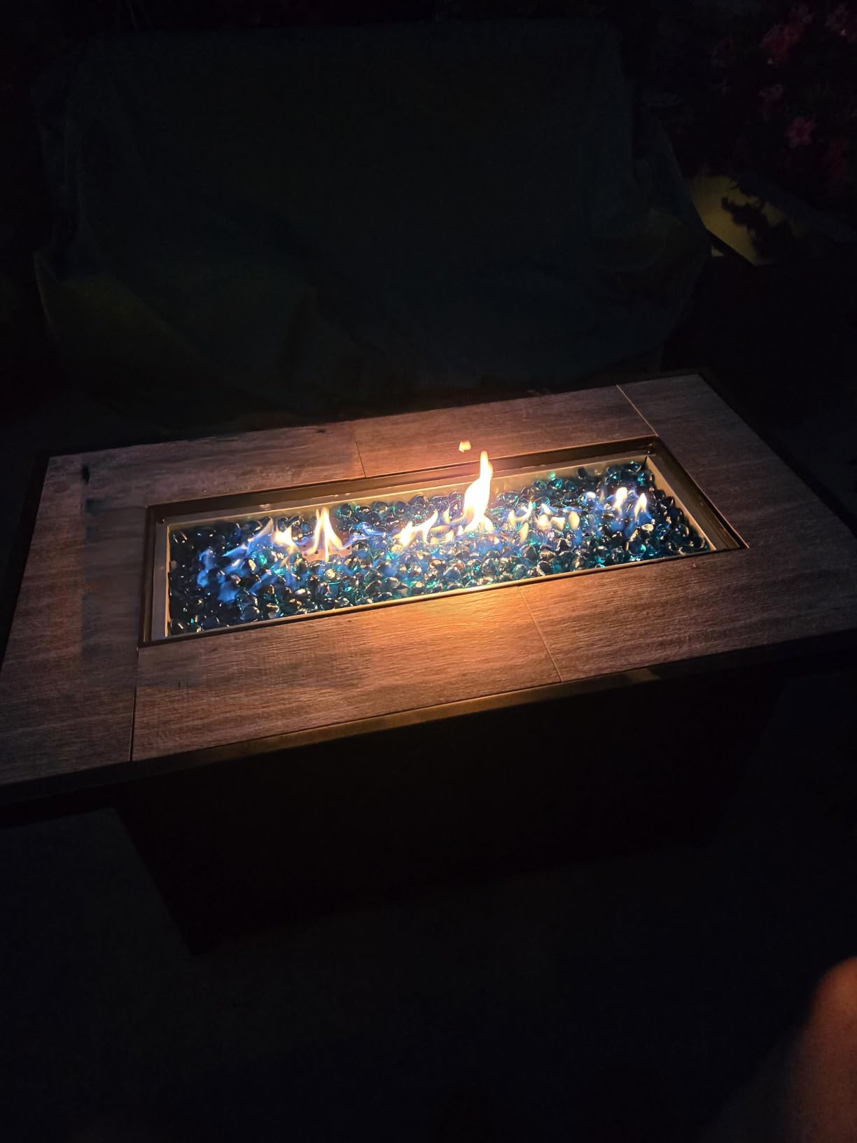 42 inch Propane Fire Pit Patio Outdoor Fire Pit Table Large Rectangular customer photo 1