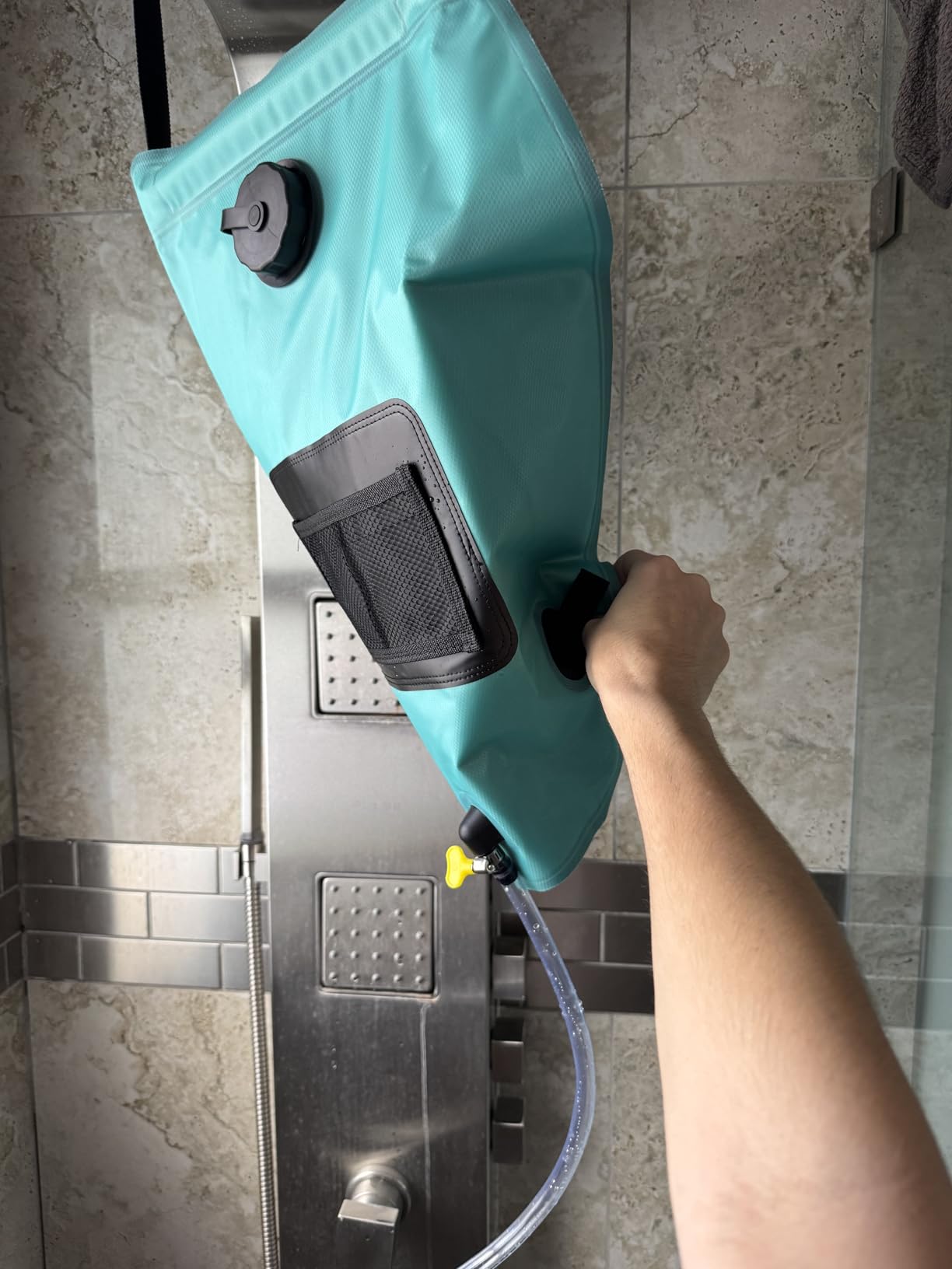 Solar Shower Bag | 5 Gal/20L Solar Heating Camping Shower Bag | Removable Hose | On-Off Switchable Shower Head customer photo 1