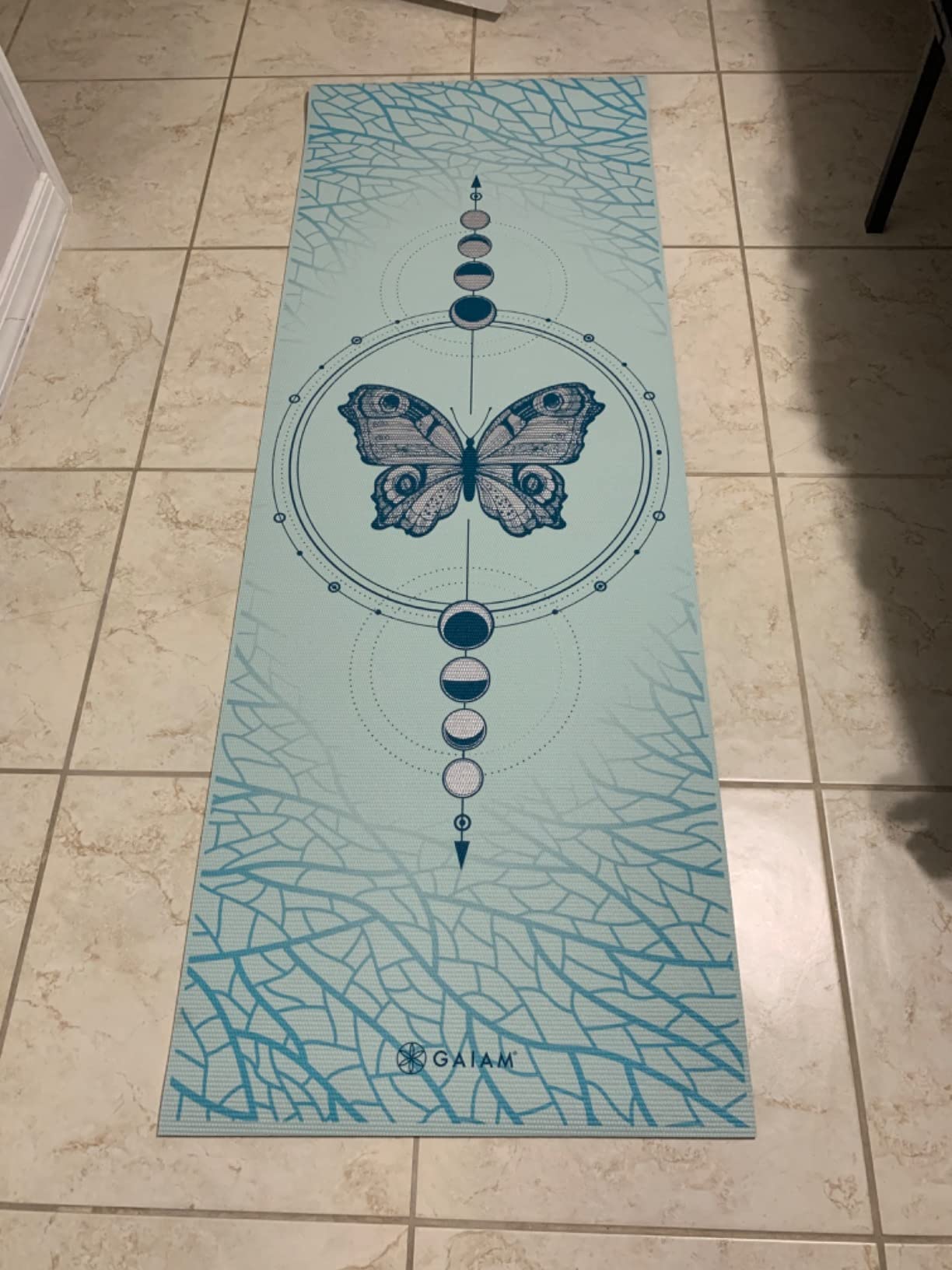 Gaiam Premium Yoga Mat, 6mm Thick Print Mat | Premium 6mm thick cushioning for joint support. Non-slip print design for yoga, Pilates & floor workouts. customer photo 2