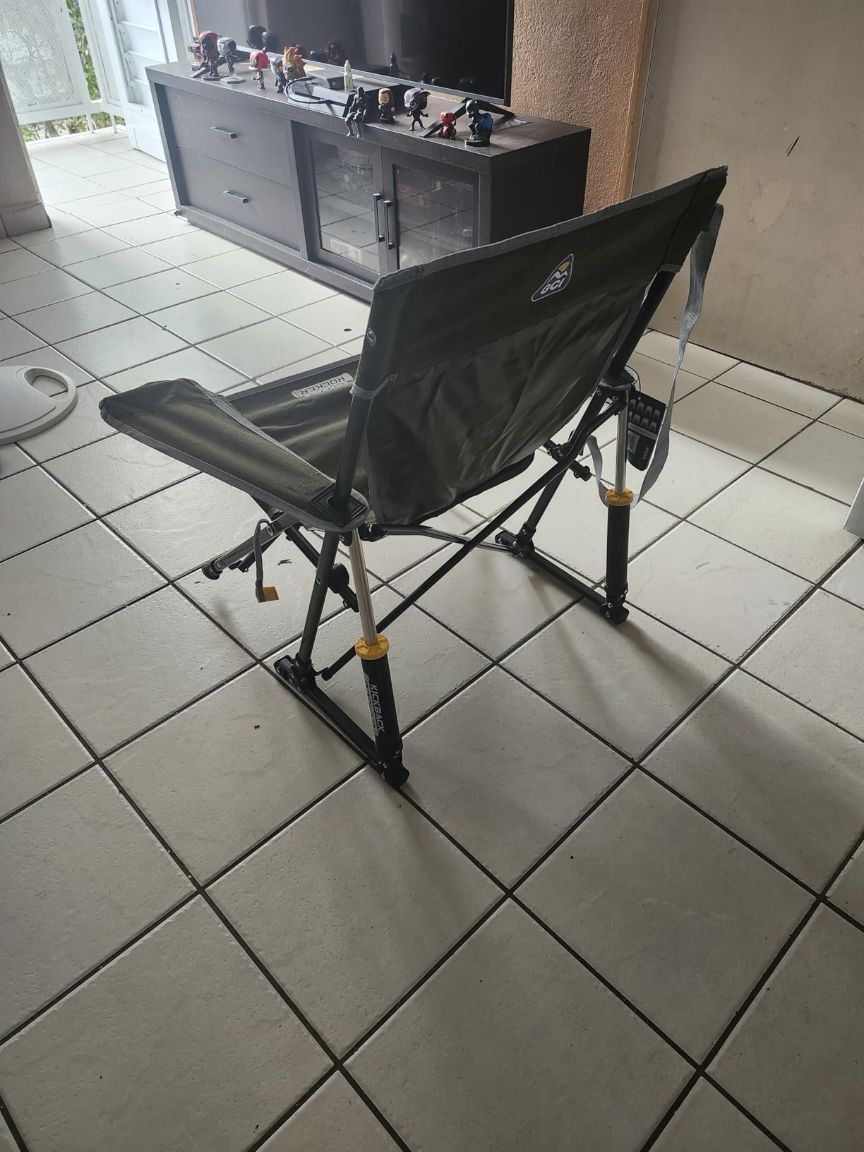 GCI Outdoor Kickback Rocker Camping Chair | Portable Folding Rocking Chair with Durable Armrests, Drink Holder & Relaxed Lowered Seat for Comfort — Loden Green customer photo 2