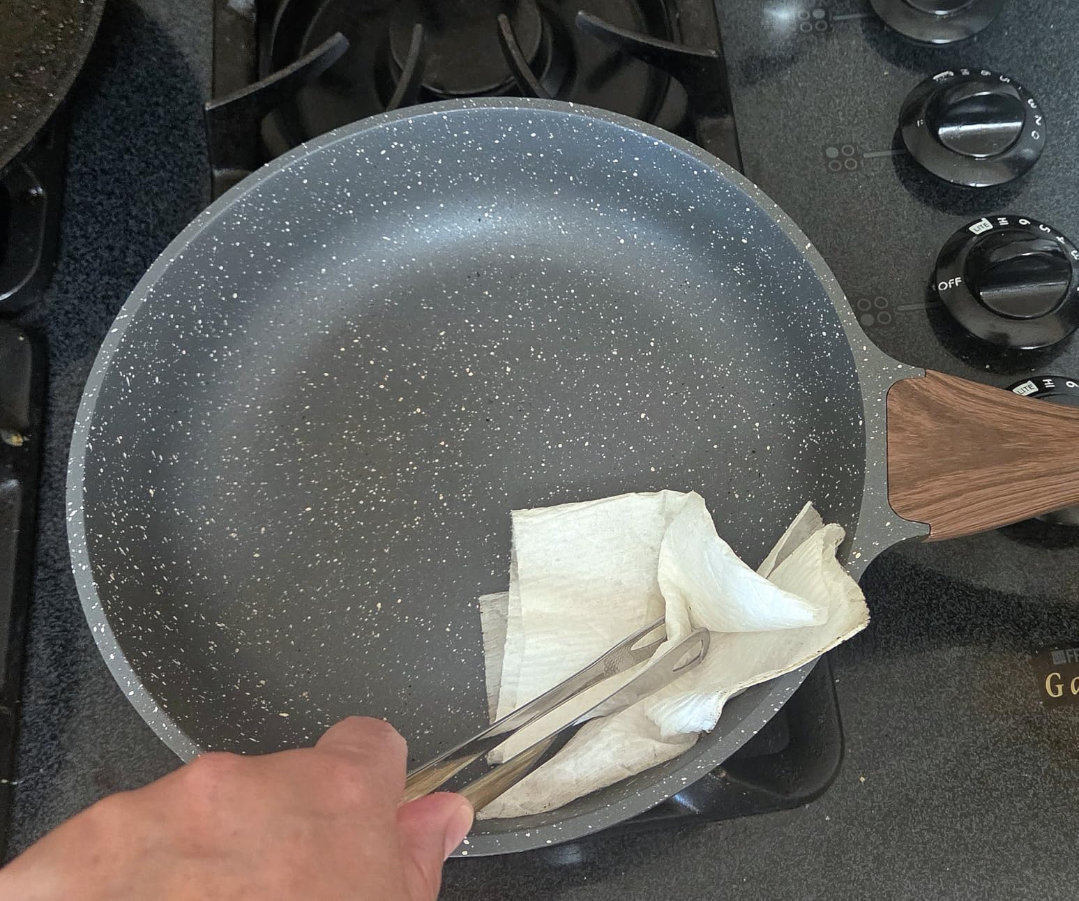 SENSARTE Nonstick Frying Pan Skillet, Swiss Granite Coating Omelette Pan, Healthy Stone Cookware Chef's Pan, PFOA Free (8/9.5/10/11/12.5 Inch) (8 Inch) customer photo 1
