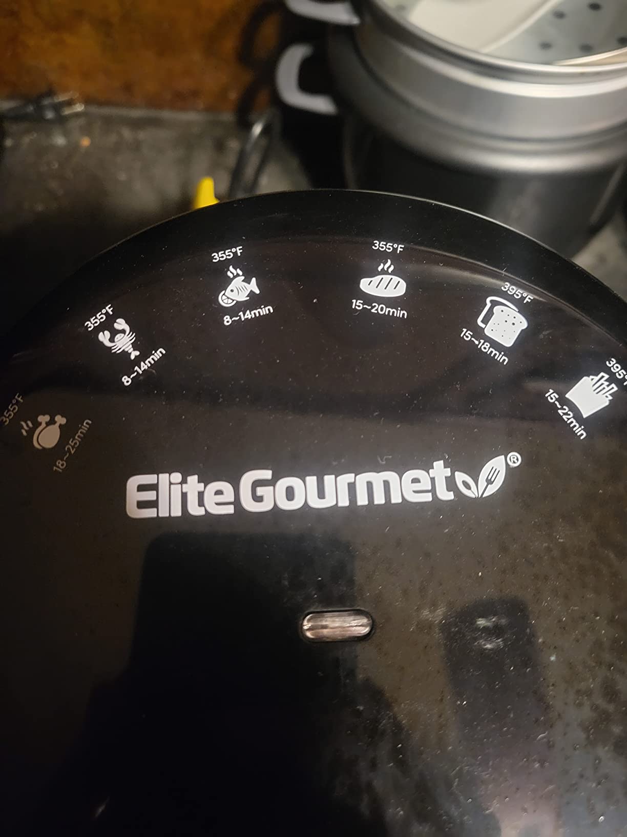 Elite Gourmet EAF2612D Personal Programmable Air Fryer, 1000W, 2.1Qt, Black | Compact Space-Saving Design, Oil-Less Healthy Cooker, Timer & Temperature Controls customer photo 2