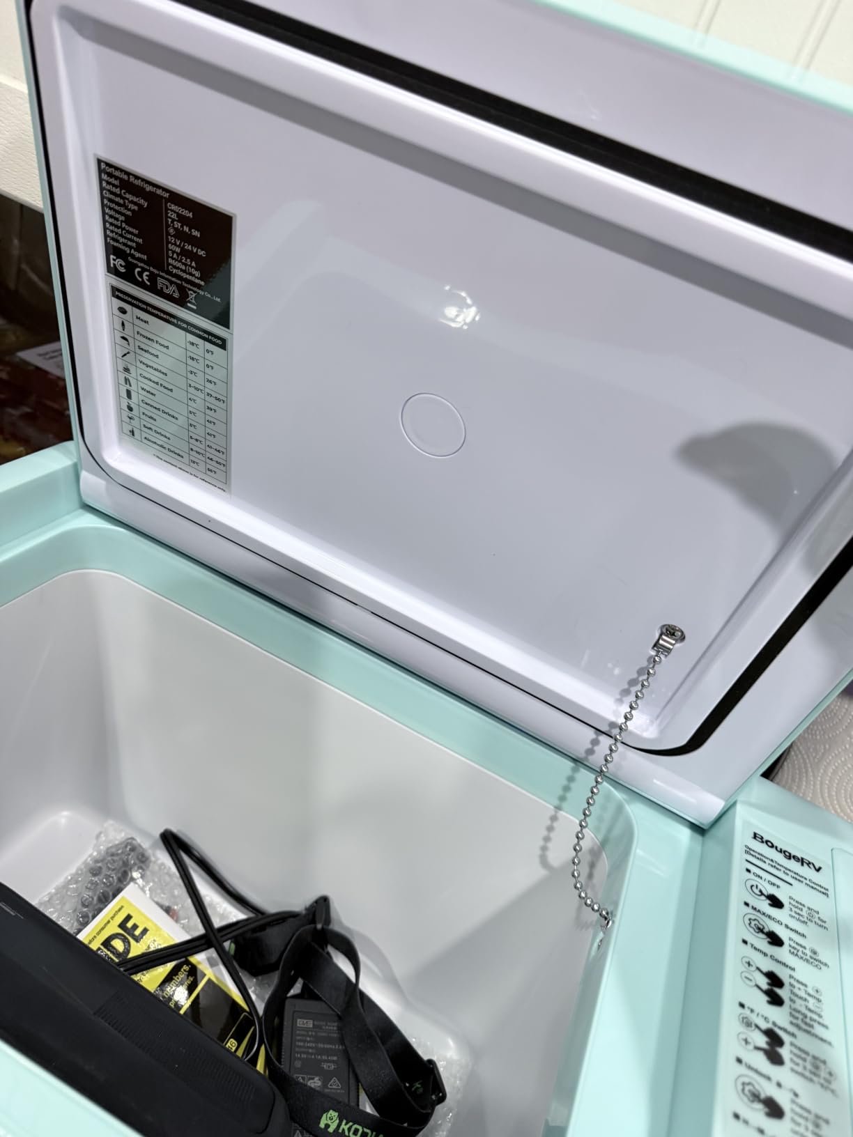 BougeRV 12v refrigerator 23 Quart, -8℉~50℉ Portable Freezer for Car, Grey customer photo 1