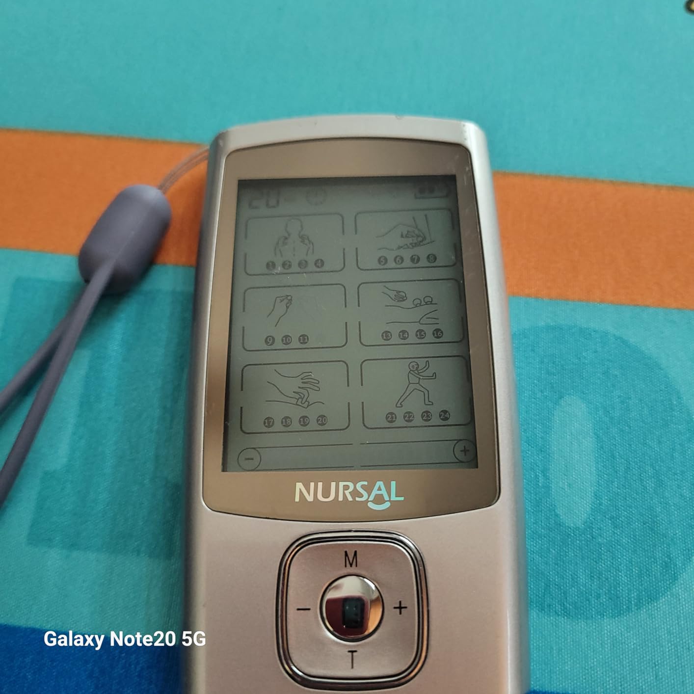 NURSAL 24 Modes TENS Unit Muscle Stimulator with Continuous Stimulation, Rechargeable Electronic Pulse Massager with 8 Pads for Back and Shoulder Pain Relief and Muscle Strength (Silver) customer photo 2