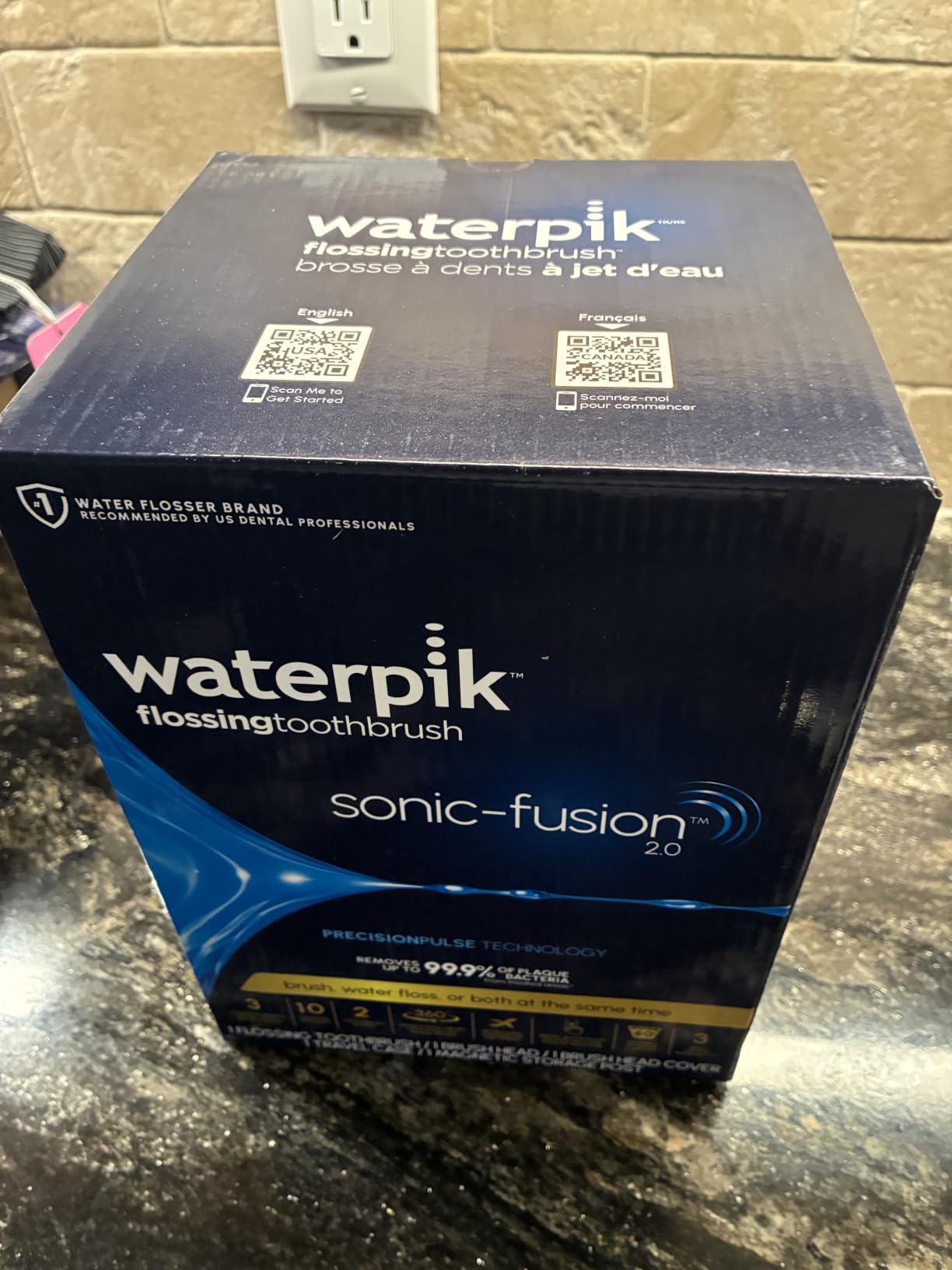 Waterpik Sonic-Fusion 2.0 Professional Flossing Electric Toothbrush with Water Flosser Combo Two In One, For Daily Gum Care and Cleaning Teeth, Braces, Implants, Black SF-04CD012-4 customer photo 1