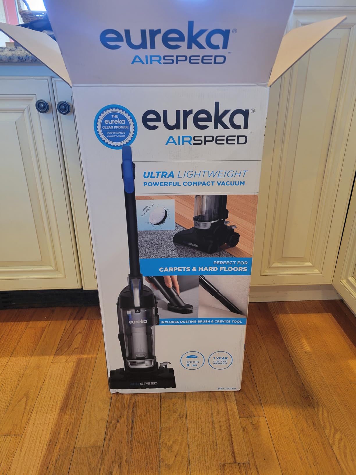 Eureka NEU10AE5 Powerful Bagless Upright Vacuum Cleaner Carpet and Floor, AirSpeed Ultra-Lightweight Vacuum Cleaner, w/ Replacement Filter, Blue customer photo 2