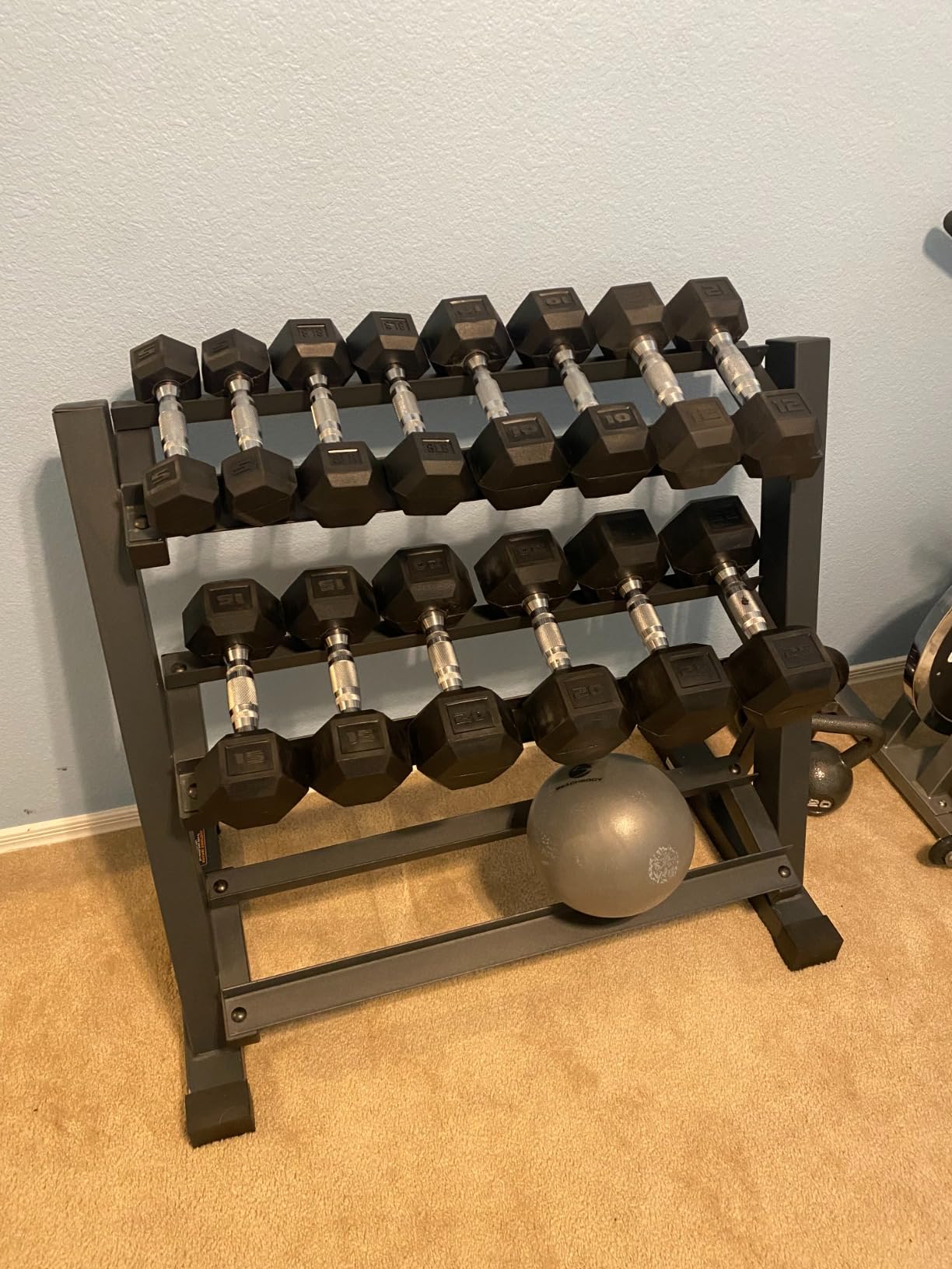 Hex Dumbbells Rubber Coated Cast Iron Dumbbell Set for Exercises | 2.5-40 lb Dumbbells Pair for Home Gym Strength Training, Ultra-low odor rubber, Crack and Chip Resistant, Ergonomic Knurled customer photo 2