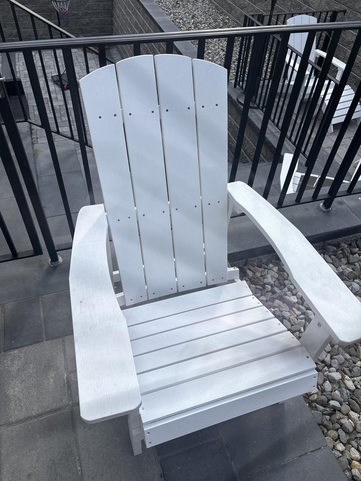 Charlestown Poly Resin Adirondack Chair - Gray - All Weather - Indoor/Outdoor - Set of 2 customer photo 1