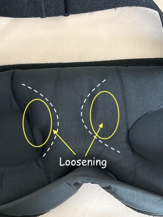 YFONG Weighted Sleep Mask, Women Men 3D Blocking Lights Sleeping Mask (4.2oz/120g), Pressure Relief Night Sleep Eye Mask with Adjustable Strap, Eye Cover Blindfold for Travel Nap Yoga, Black customer photo 1