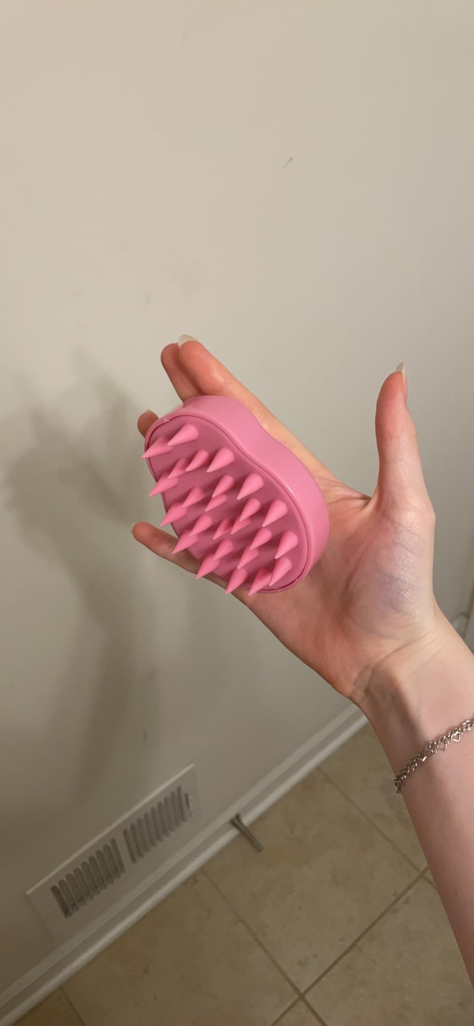RELAXXO Scalp Massager Hair Growth - Exfoliator & Hair Scrubber for Scalp, Soft Bristles for Dandruff & Soothing Comfort, Shampoo Brush, Wet & Dry Use, Pink customer photo 2