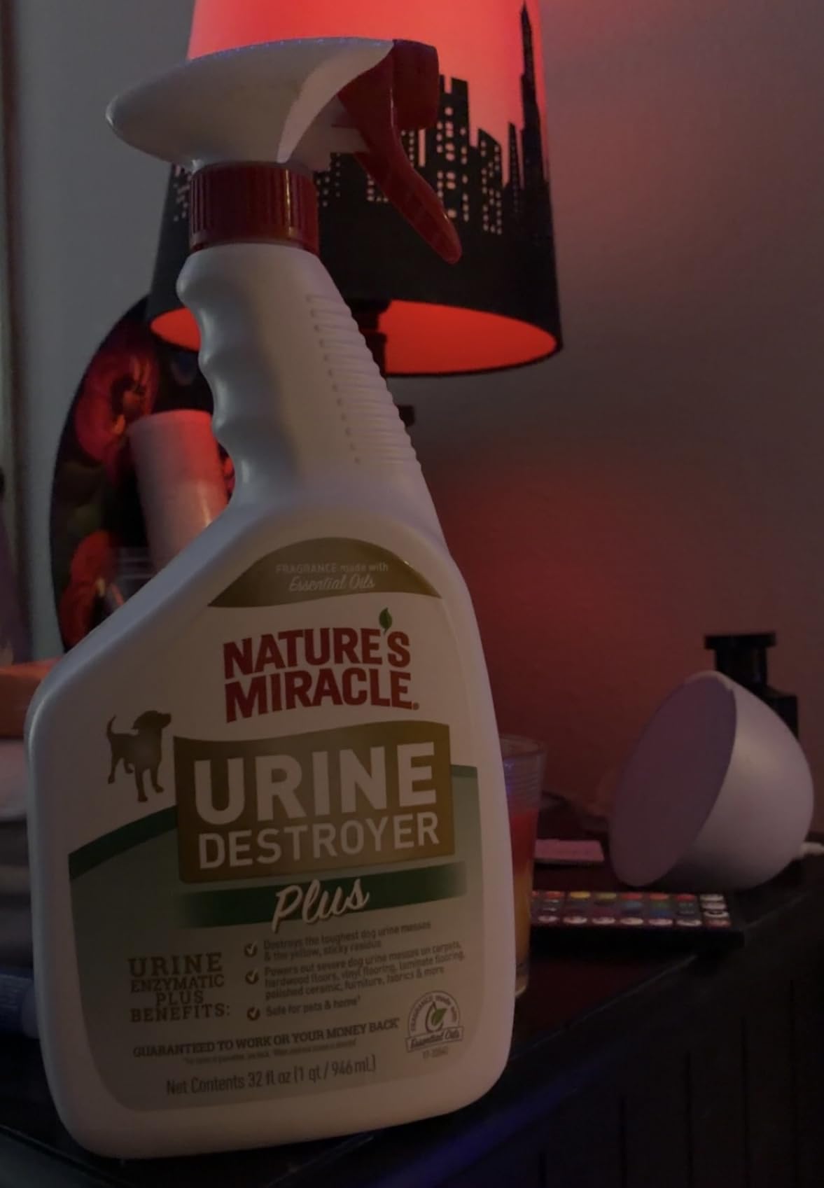 Nature's Miracle Urine Destroyer Plus for Dogs, Enzymatic Formula for Severe Dog Urine Stains, 32 oz customer photo 1