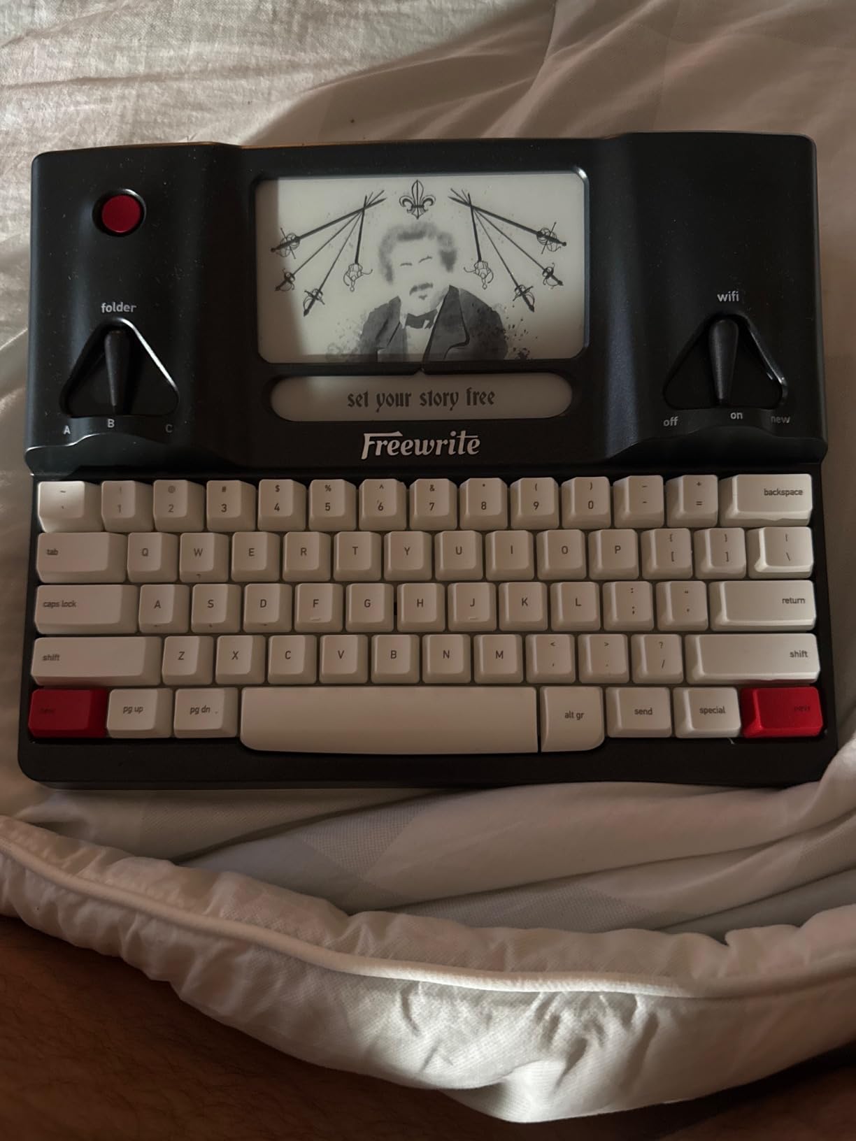 Freewrite Smart Typewriter | Digital Typewriter with E Ink Display for Distraction-Free Writing | Wifi-Enabled Word Processor Syncs Directly to the Cloud | Dedicated Drafting Machine for Authors customer photo 1