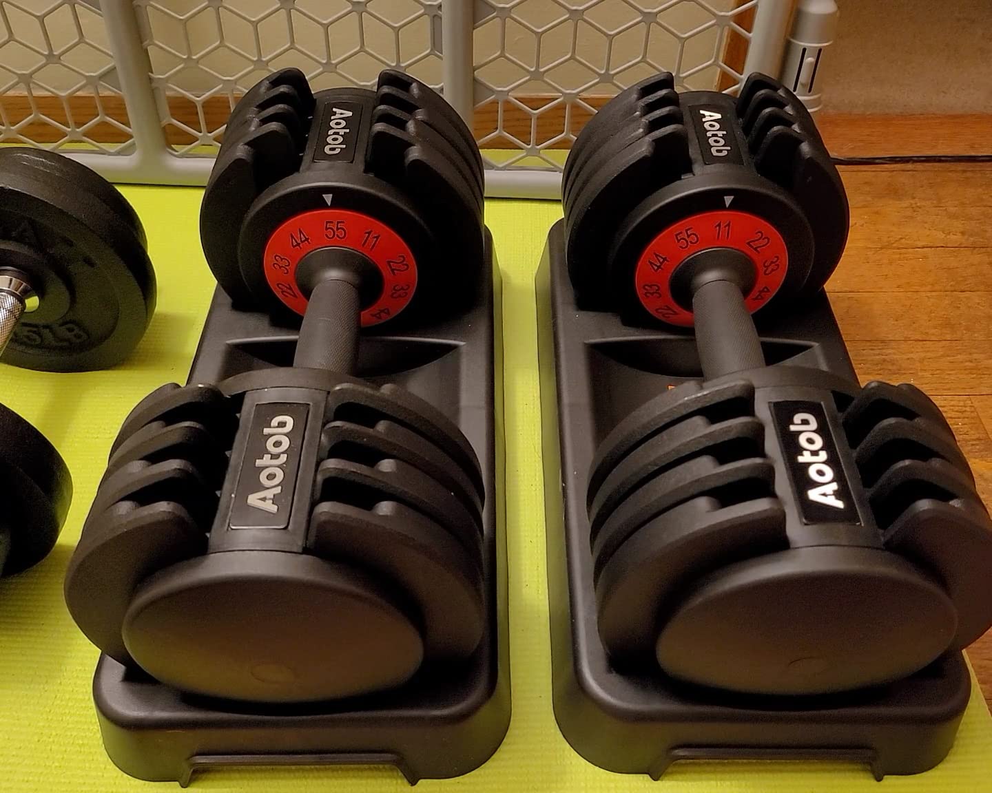 AOTOB Adjustable Dumbbell Set 25/55 Lbs customer photo 2