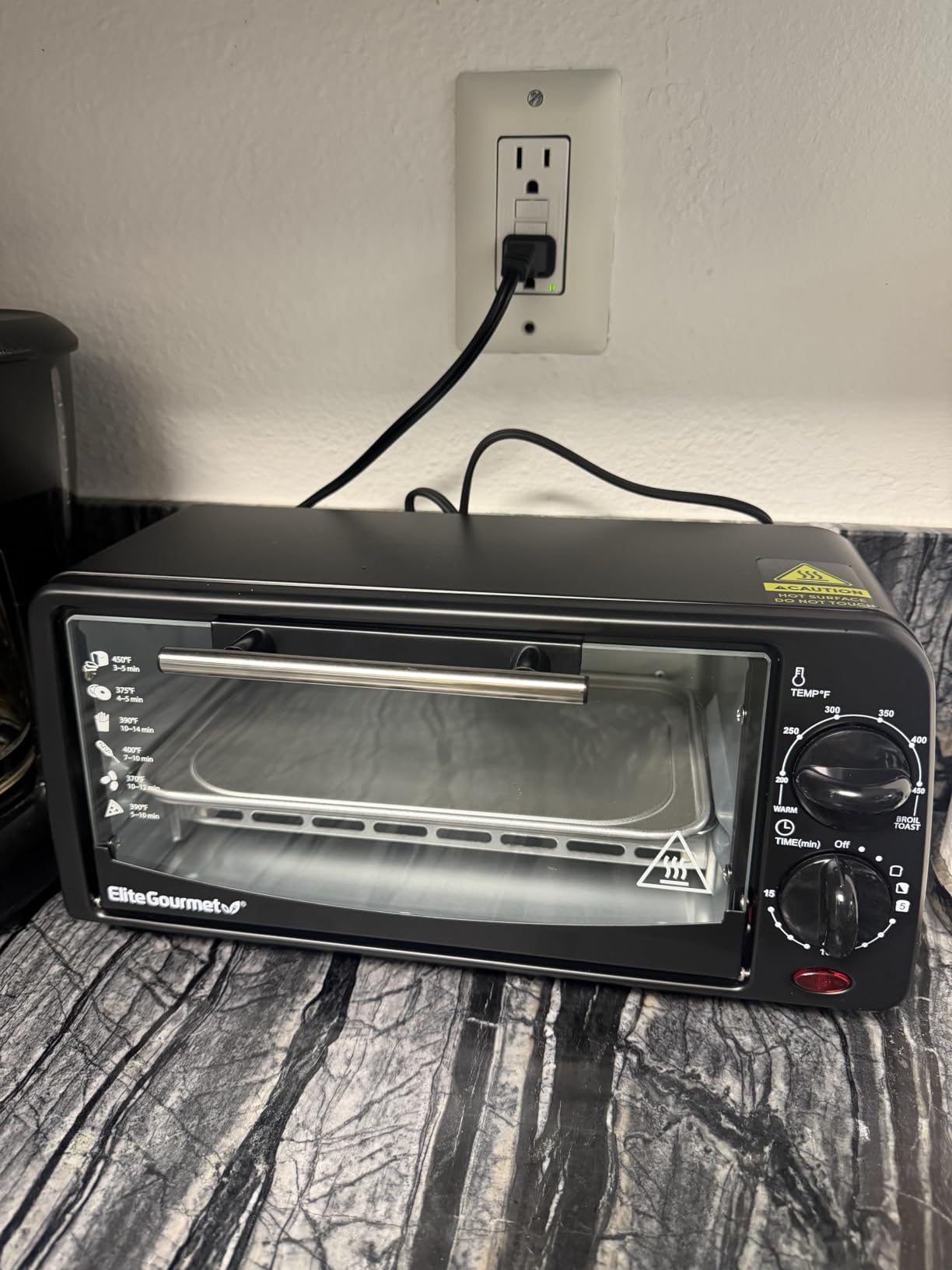 Elite Gourmet ETO236 Personal Compact 2 Slice Countertop Toaster Oven with 15 Minute Timer & Adjustable Temperature, Bake, Broil, & Toast, Black customer photo 1