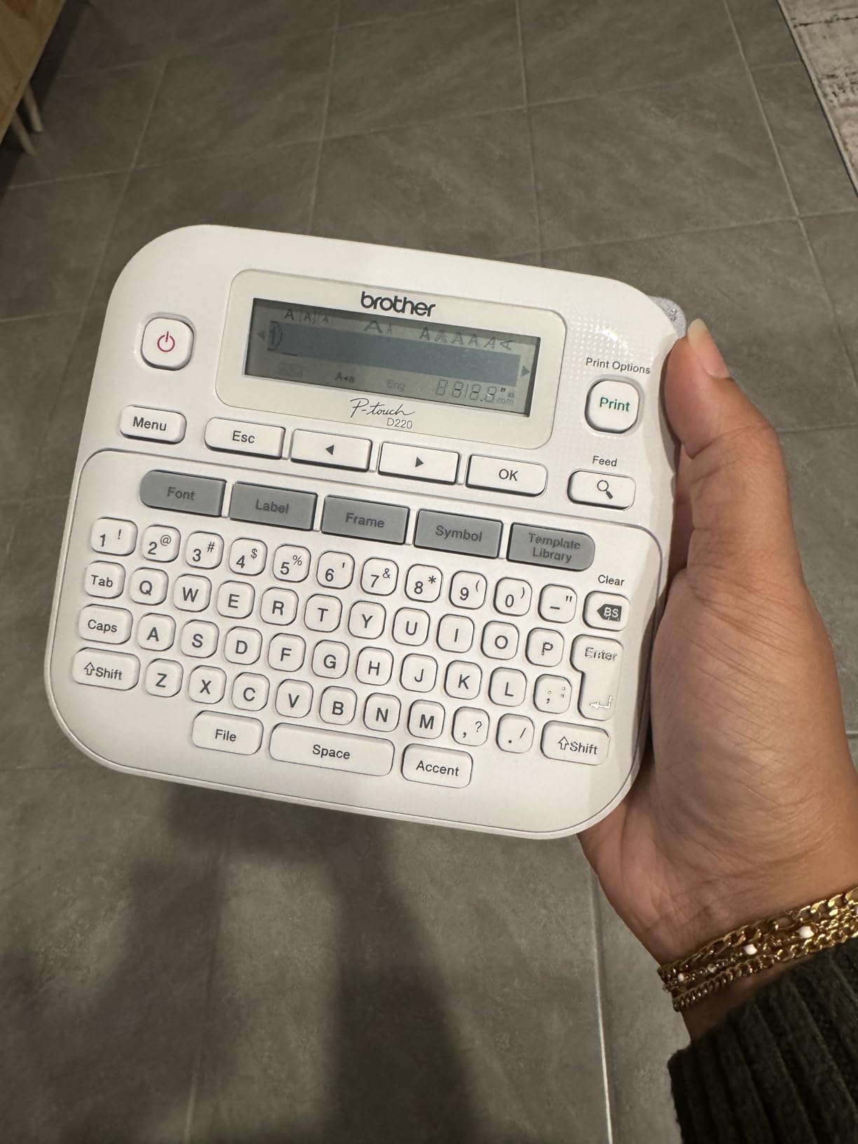 Brother P-Touch PTD220 Home/Office Everyday Label Maker | Prints TZe Label Tapes up to ~1/2 inch White customer photo 2