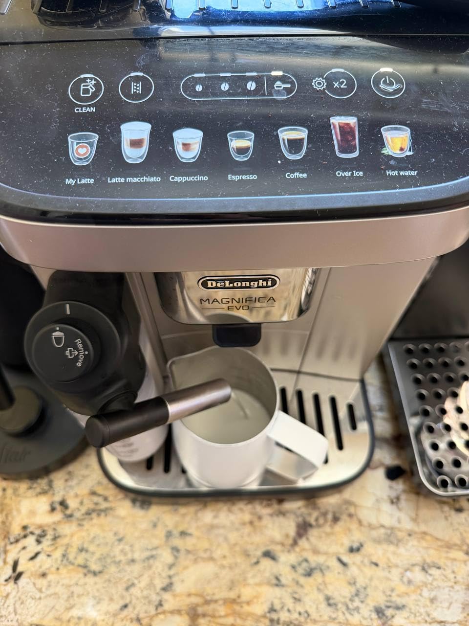 De'Longhi Magnifica Evo Automatic Espresso Machine, Milk Frother, Silver | #1 Worldwide Espresso Machine Maker, 7 One-Touch Recipes, Frother, Built-In Grinder, Craft Personalized Signature Drink customer photo 2