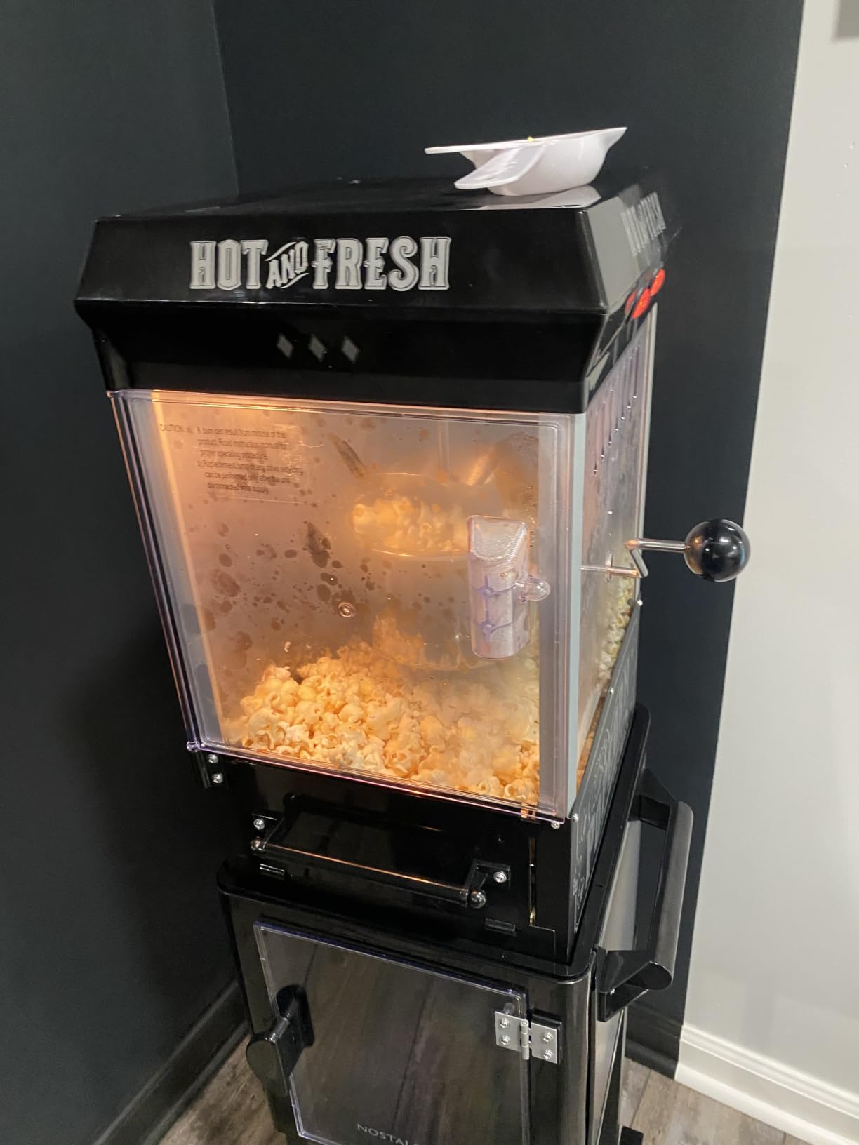 Popcorn Maker Machine - Professional Cart With 2.5 Oz Kettle Makes Up to 10 Cups - Vintage Popcorn Machine Movie Theater Style - Retro Red customer photo 1
