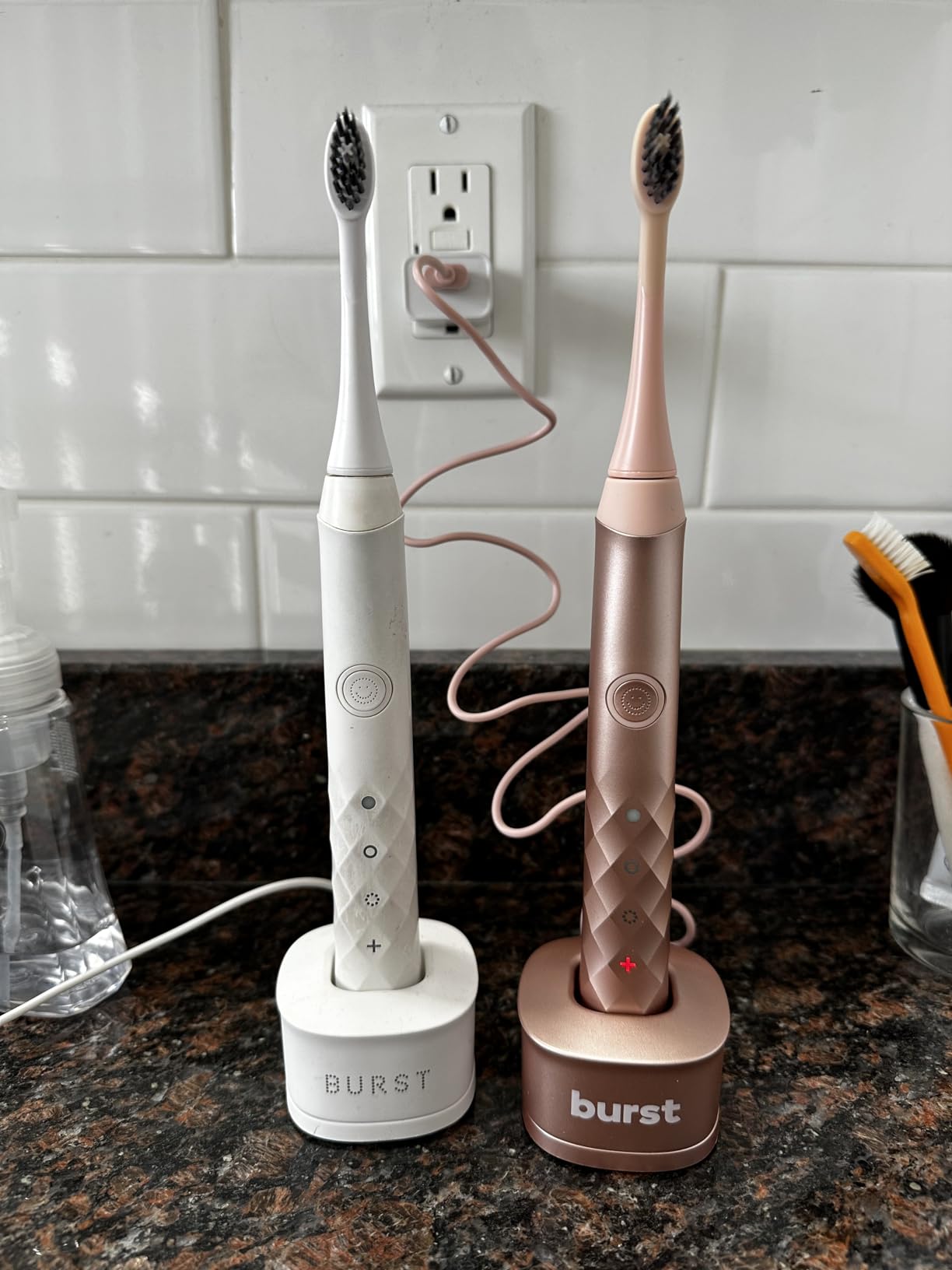 Burst Original Sonic Electric Toothbrush for Adults (Rose Gold) | Rechargeable Electric Sonic Toothbrush | Soft Bristle Deep Clean Stain & Plaque Removal | 3 Modes: Teeth Whitening/Sensitive & Massage customer photo 2
