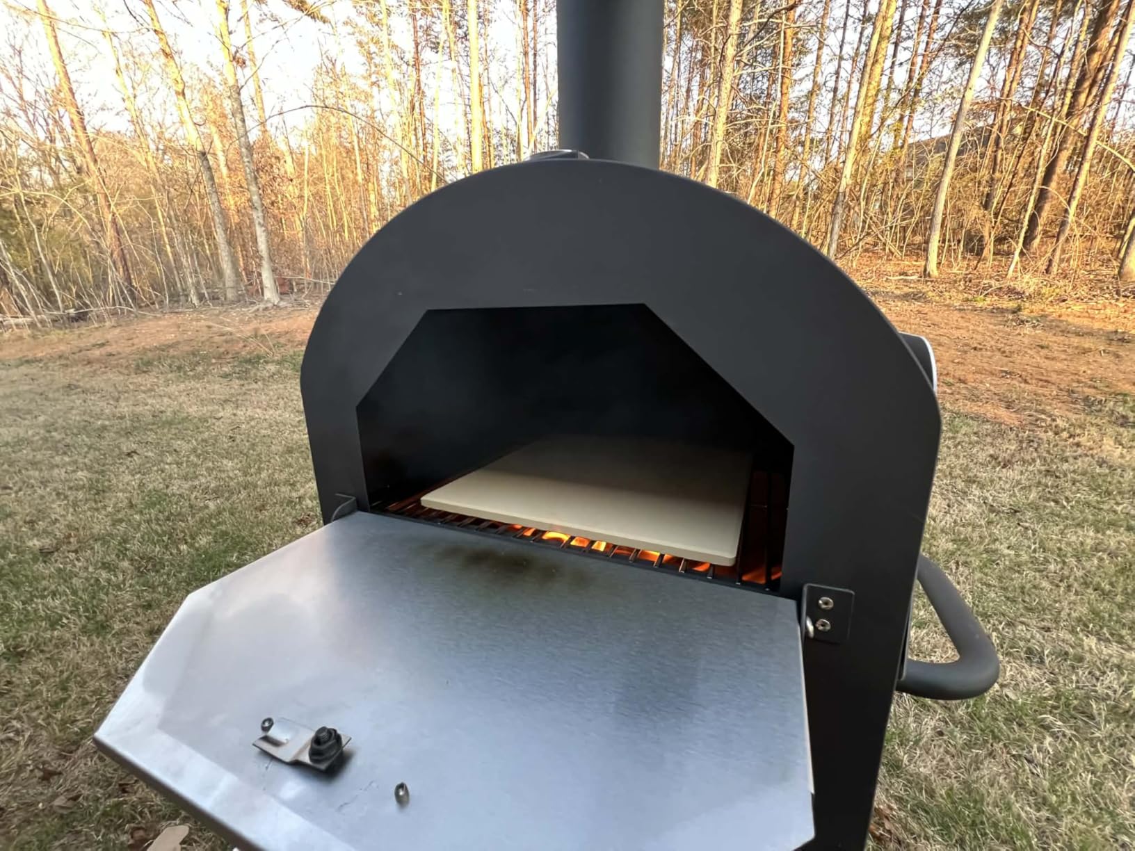 COSTWAY Outdoor Pizza Oven, Wood Fired Pizza Oven for Outside | Patio Pizza Grill with Pizza Stone, Pizza Peel, and Waterproof Cover for Backyard Camping customer photo 1