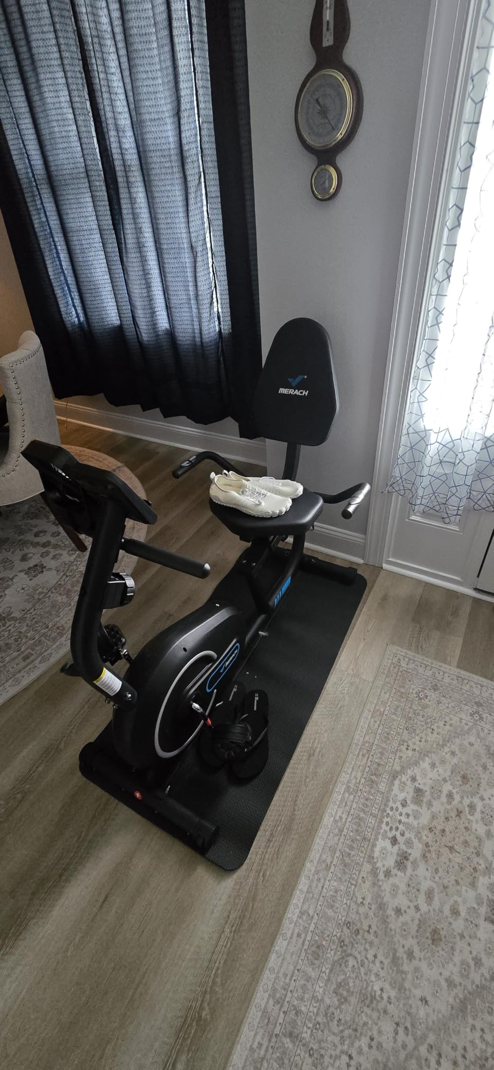MERACH Recumbent Exercise Bikes for Home with Smart Bluetooth Equipment App customer photo 1