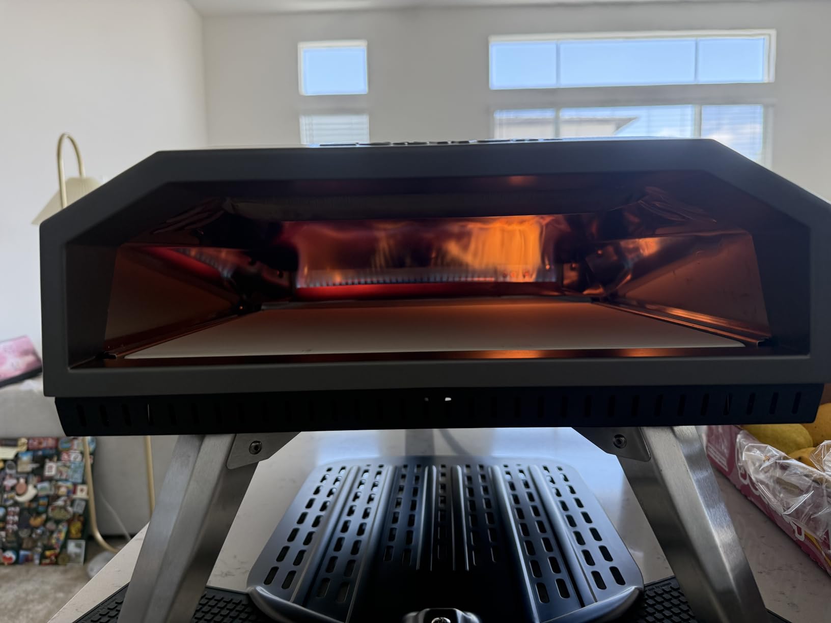 ECOWELL 12 inch Gas Pizza Oven Outdoor Propane, Portable Pizza Oven with Pizza Stone, Stainless Steel Pizza Oven Indoor & Outdoor for Camping Backyard, Ignition Built-in, 12 min Fast Heating customer photo 2