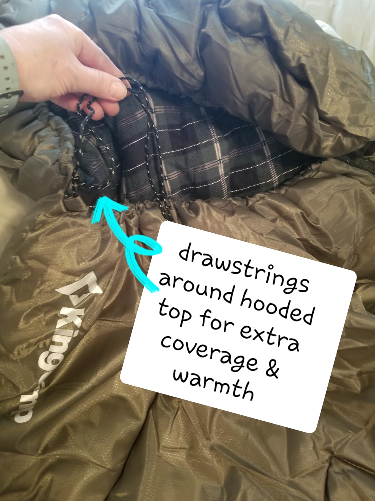 KingCamp Sleeping Bag for Adults, Cold Weather & Warm XL Big and Tall Flannel Sleeping Bags with Compression Sack Portable Waterproof Essentials Gear Accessories for Outdoor Camping customer photo 1