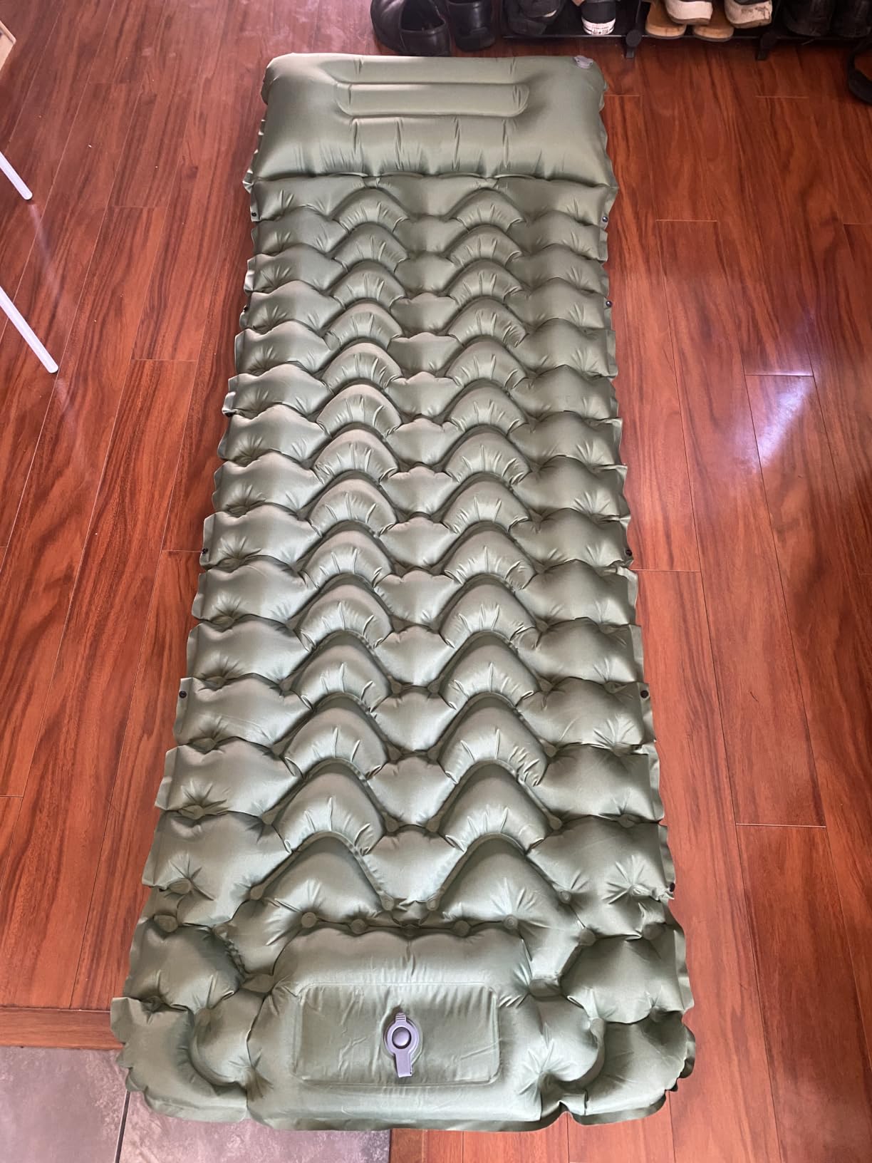 MOXILS Sleeping Pad, Ultralight Inflatable Sleeping Pad for Camping, Built-in Pump, Ultimate for Camping, Hiking, Airpad, Carry Bag, Repair Kit, Compact & Lightweight Air Mattress (Blue) customer photo 2