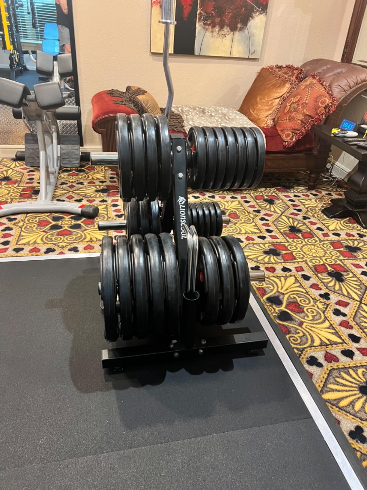 XDDIAS Rubber Weight Plates for Barbell, 2-Inch Olympic Grip Plate for Strength Training, Weightlifting and Bodybuilding in Home & Gym, Solid Cast Iron Weight Plates Pair and Sets customer photo 2