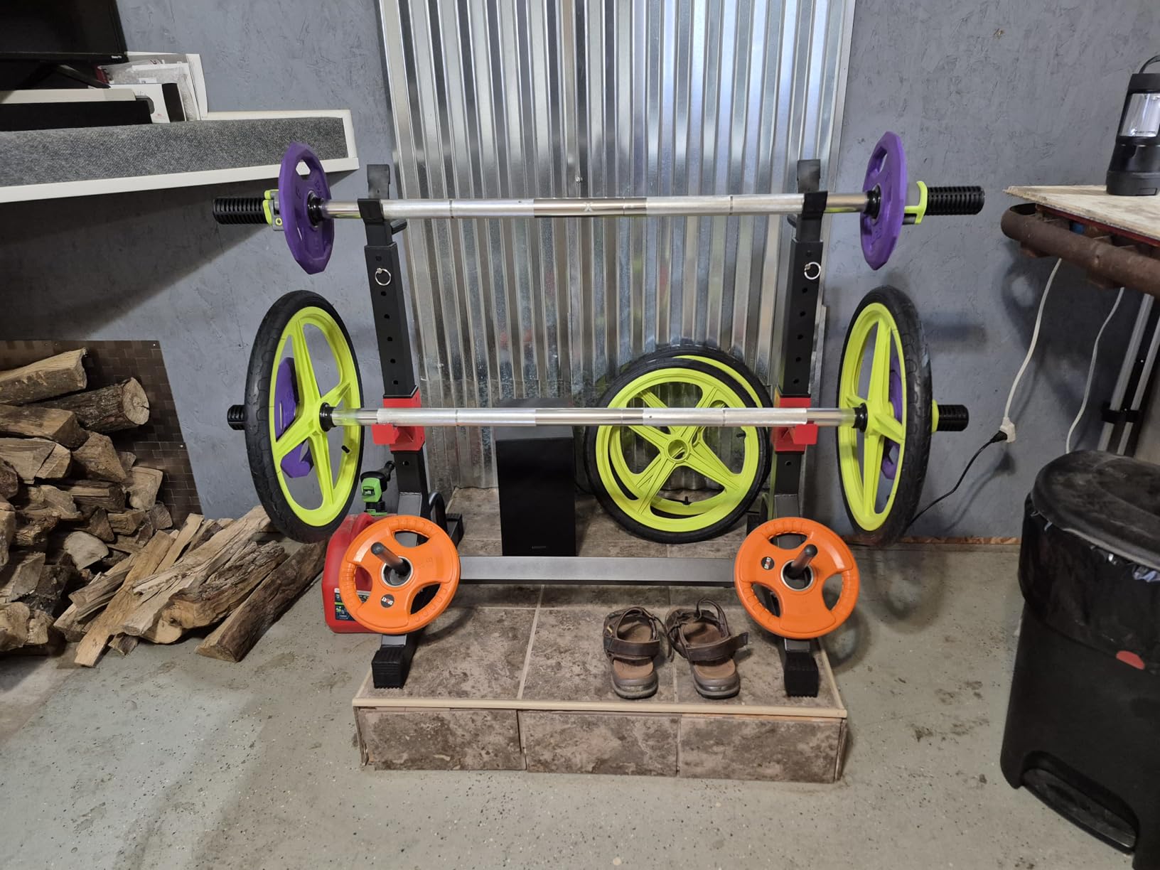 Adjustable Squat Rack, Barbell Rack, Bench Press 550 LBS Max Load Multi-Function Home Gym Weight Lifting Dumbbell Racks Stands - Great for Beginners and Professional Use customer photo 1