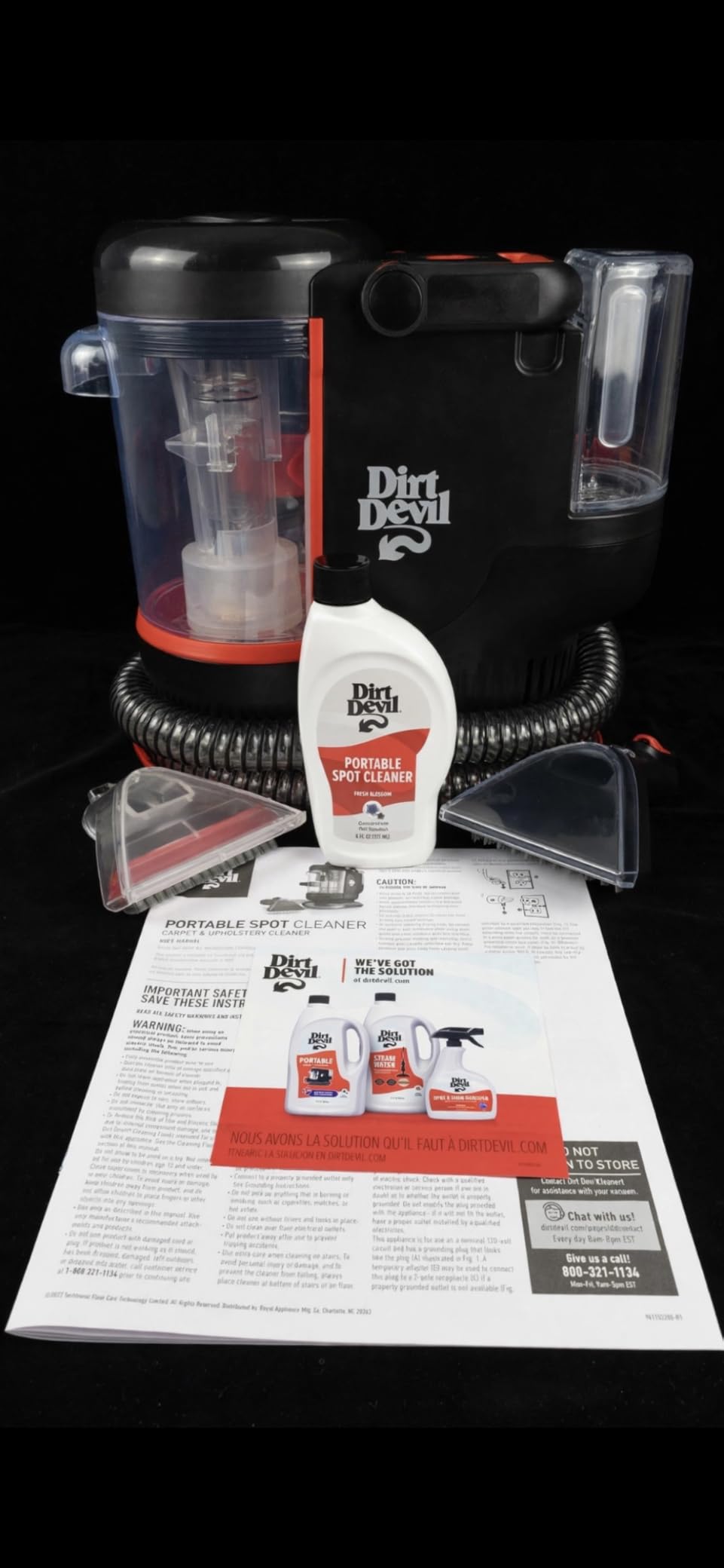 Dirt Devil Portable Spot Cleaner Machine for Carpet and Upholstery | Powerful Suction Spot Cleaning Machine with Versatile Tools, Pair with Dirt Devil Portable Cleaner Solution customer photo 2
