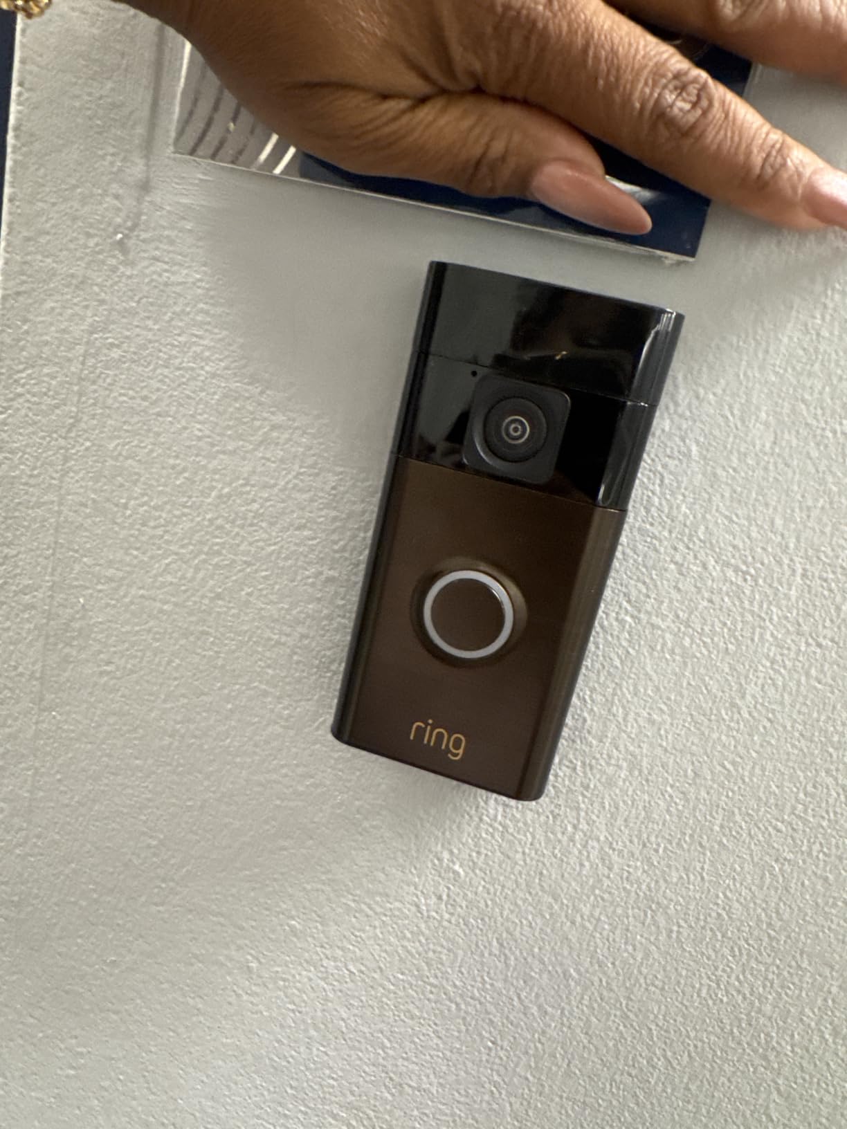Ring Battery Doorbell, Home or business security with Head-to-Toe video, Live View with Two-Way Talk, and Motion Detection & Alerts, Venetian Bronze customer photo 2