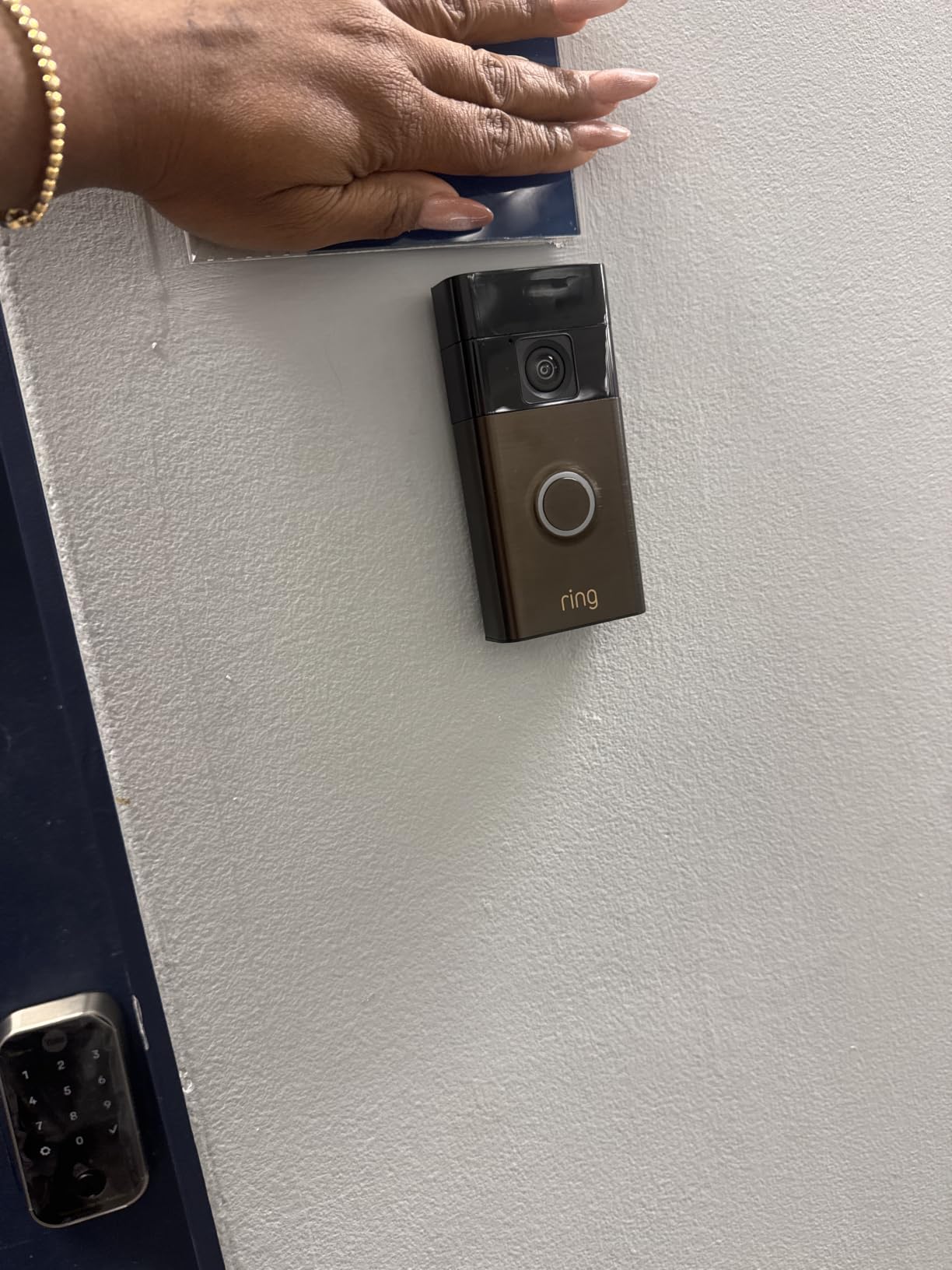 Ring Battery Doorbell, Home or business security with Head-to-Toe video, Live View with Two-Way Talk, and Motion Detection & Alerts, Satin Nickel customer photo 1