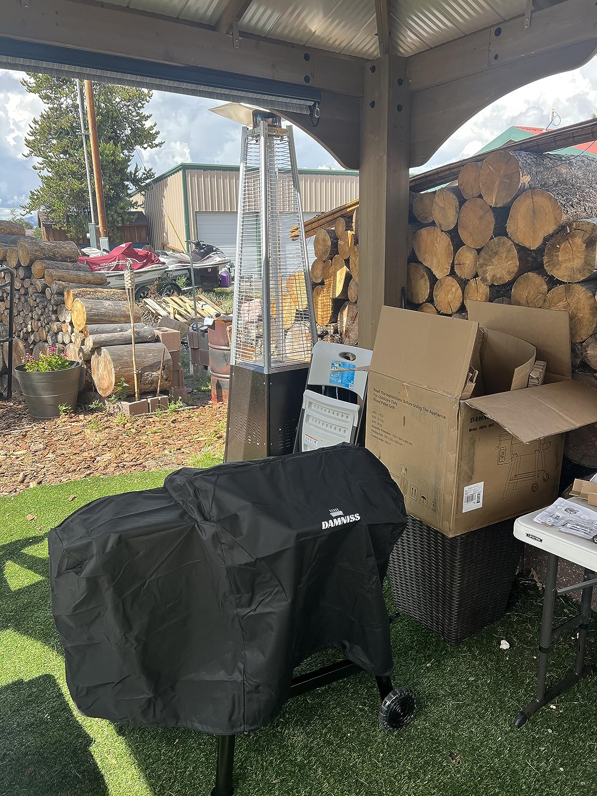 DAMNISS Wood Pellet Grill & Smoker 8-in-1 Pellet Grill with Automatic Temperature Control, & Rain Cover 456 Sq in Area for Backyard Camping Outdoor customer photo 1