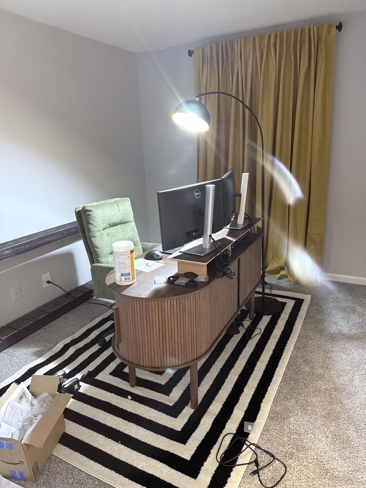 Black Arc Floor Lamps for Living Room - Dimmable Arched Floor Lamp with Remote Control & 2700-6000K 9W LED Bulb Included, Modern Arch Standing lamp, Industrial Tall Lamp for Bedroom Reading customer photo 2