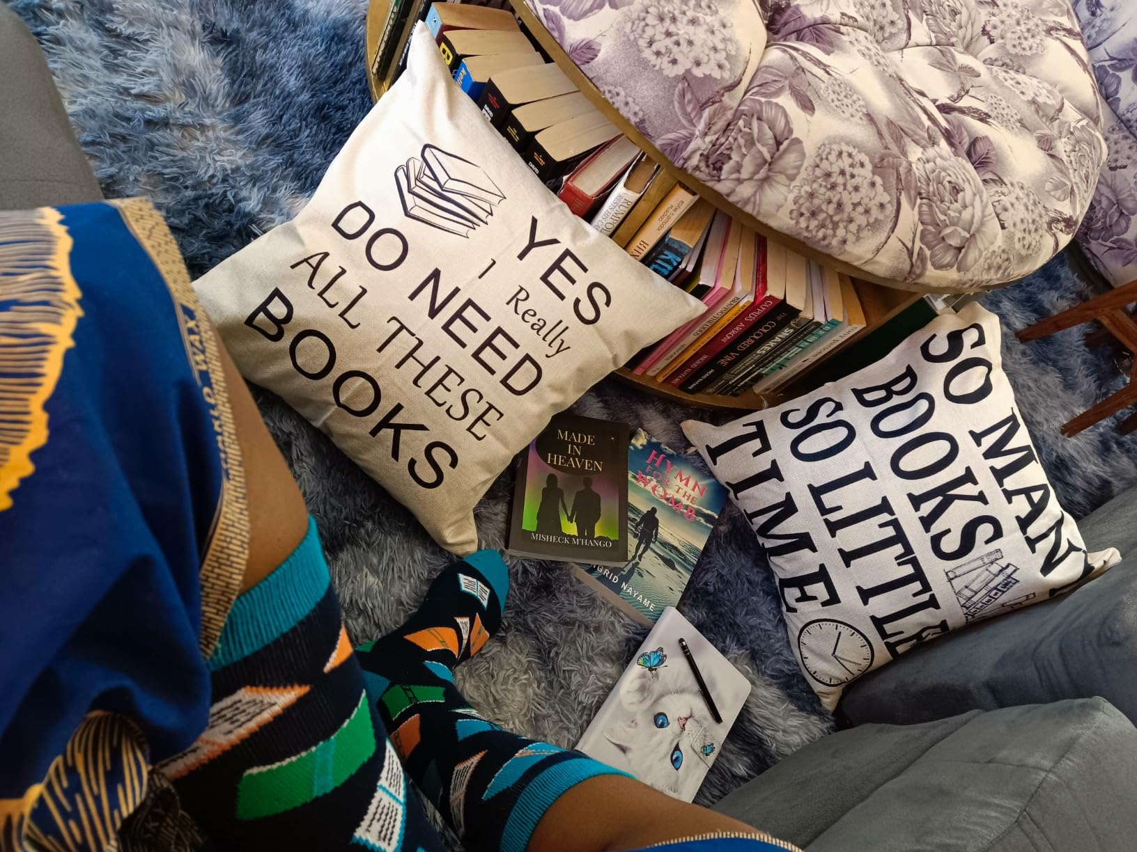 Lavley Book and Reading Socks - Cozy Funny Socks for Men and Women, Great Gift for Book Lover or Fun Everyday Wear customer photo 1