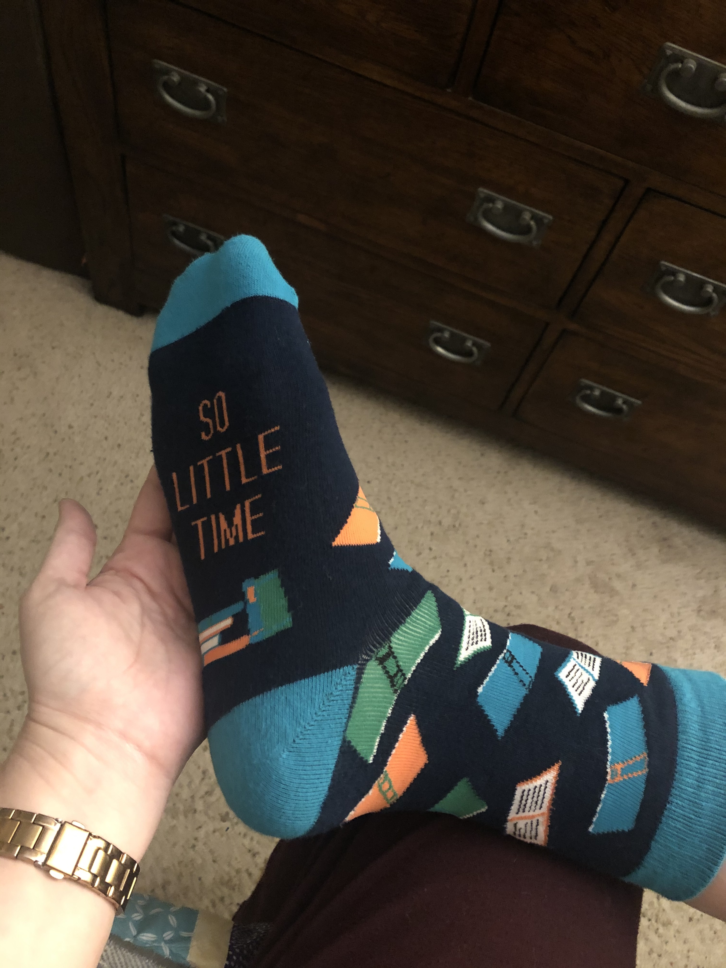 Lavley Book and Reading Socks - Cozy Funny Socks for Men and Women, Great Gift for Book Lover or Fun Everyday Wear customer photo 2