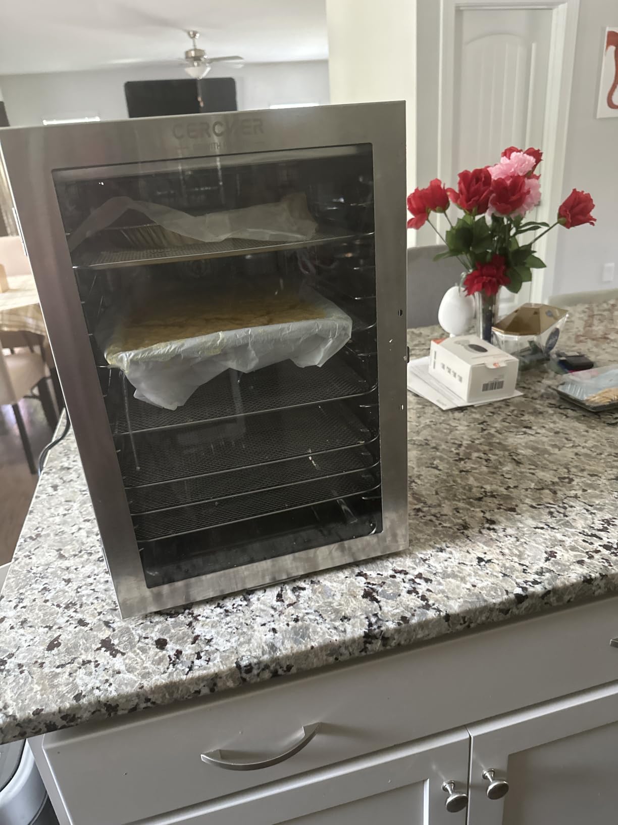 Food-Dehydrator Machine 12 Stainless Steel Trays, 10.9ft² Meat Dehydrator for Jerky, 800W Dryer for Herbs, 190°F Temperature Control, 24H Timer, Powerful Drying Capacity for Fruits, Yogurt customer photo 1