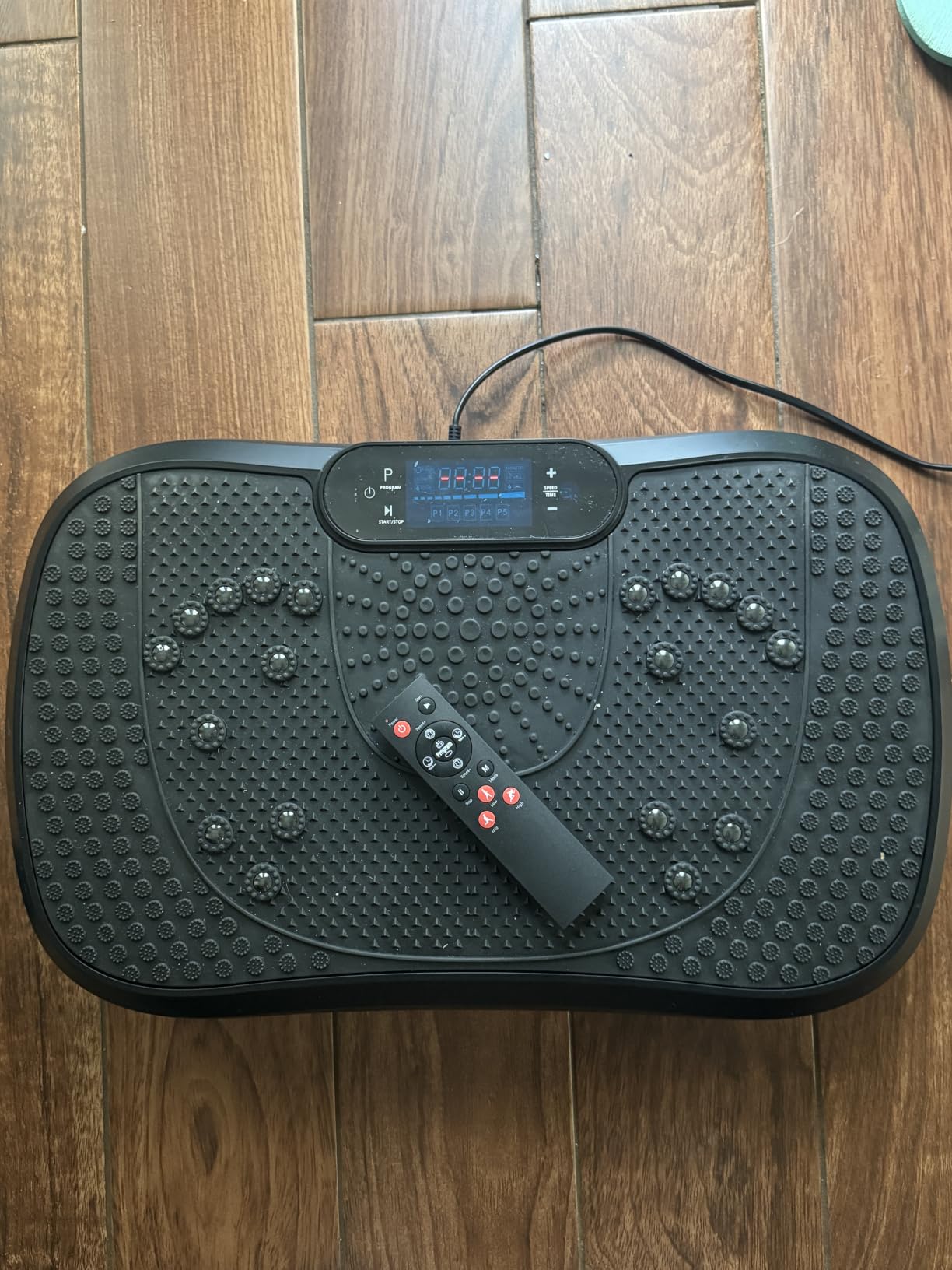 AXV Vibration Plate Fitness Platform Exercise Machine Vibrating Shaking Full Body Shaker Workout Vibrate Stand Shake Board Sport for Weight Loss Fat Burner for Gym Home Office customer photo 2