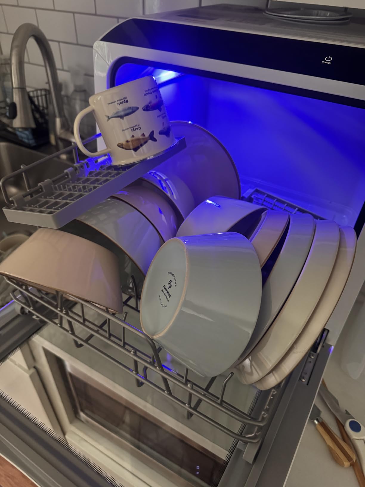 EUHOMY 6 Programs Countertop Dishwasher Portable, 40dB, 360° Coverage customer photo 2